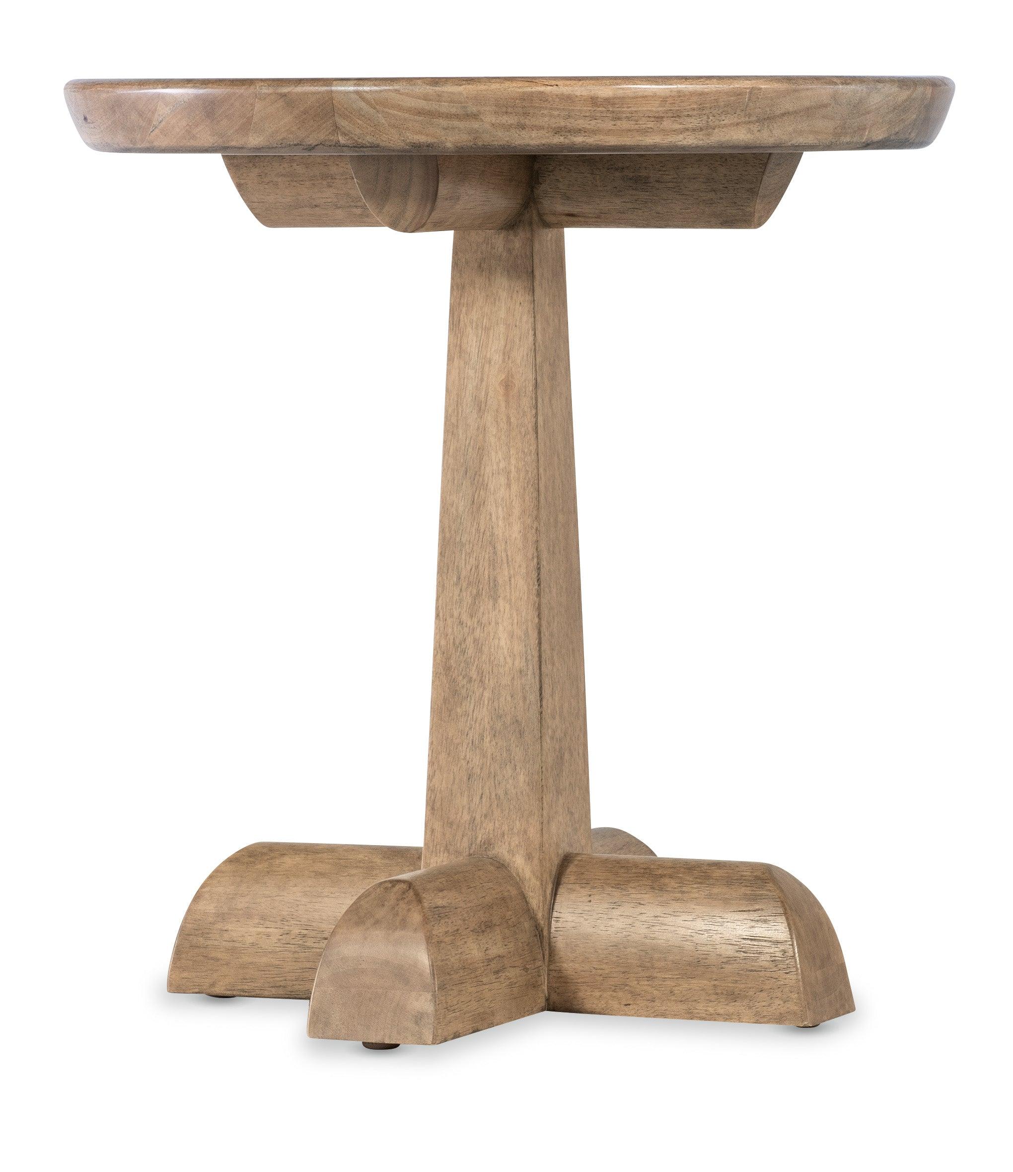 Vineyard Row Round Pedestal End Table - Remutear