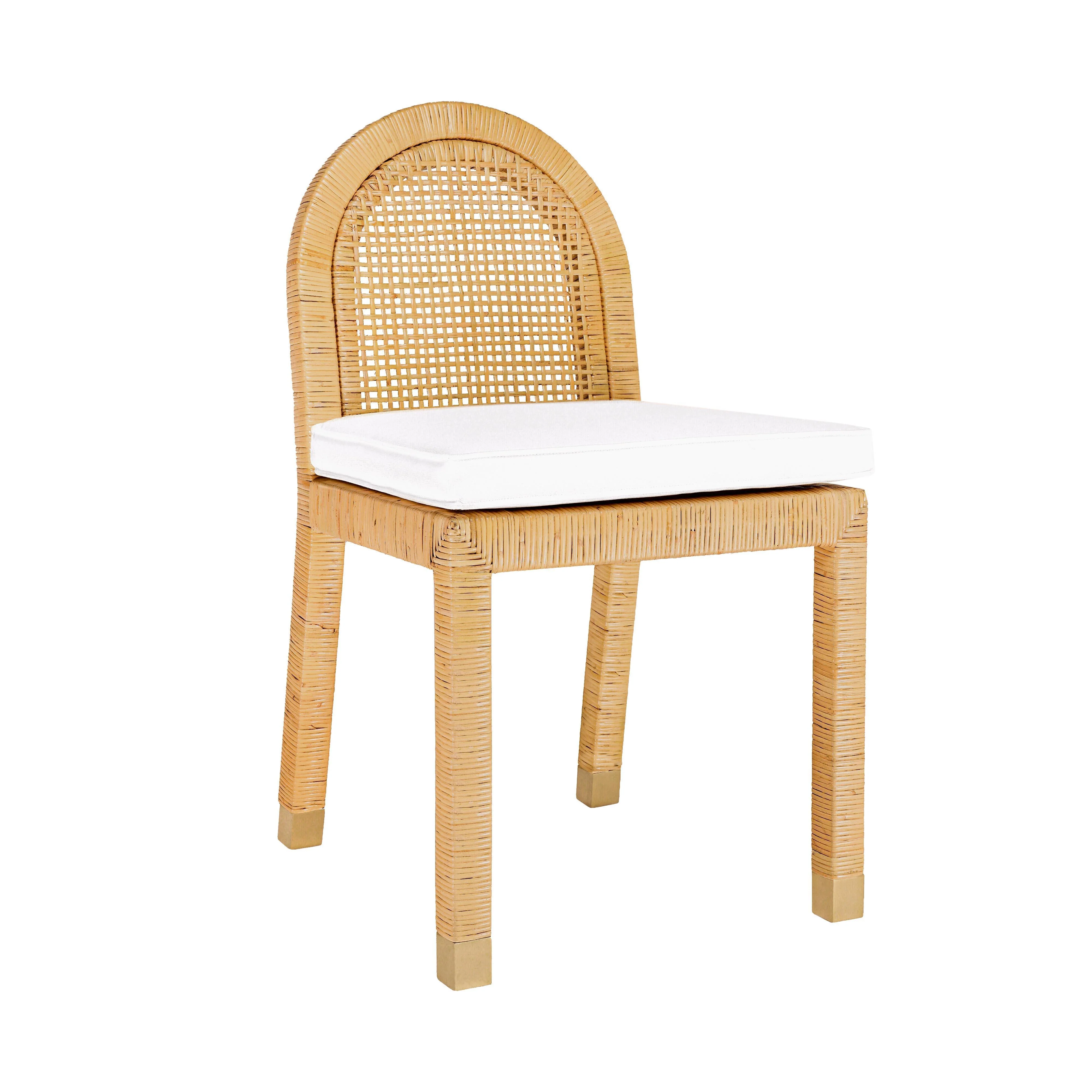 Amara Natural Rattan Arched Back Dining Chair - Remutear