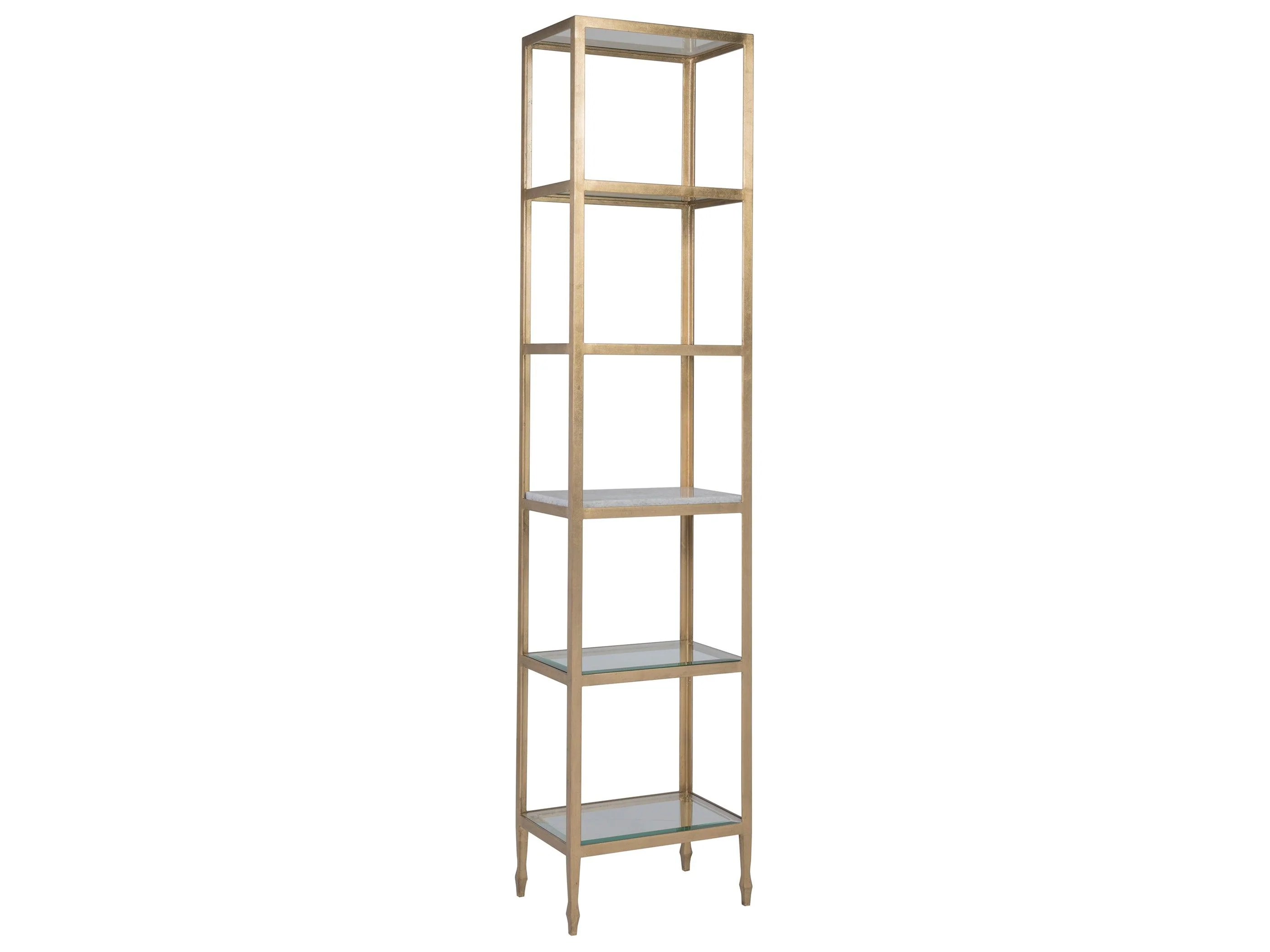 Signature Designs Sashay Gold Slim Etagere - Remutear