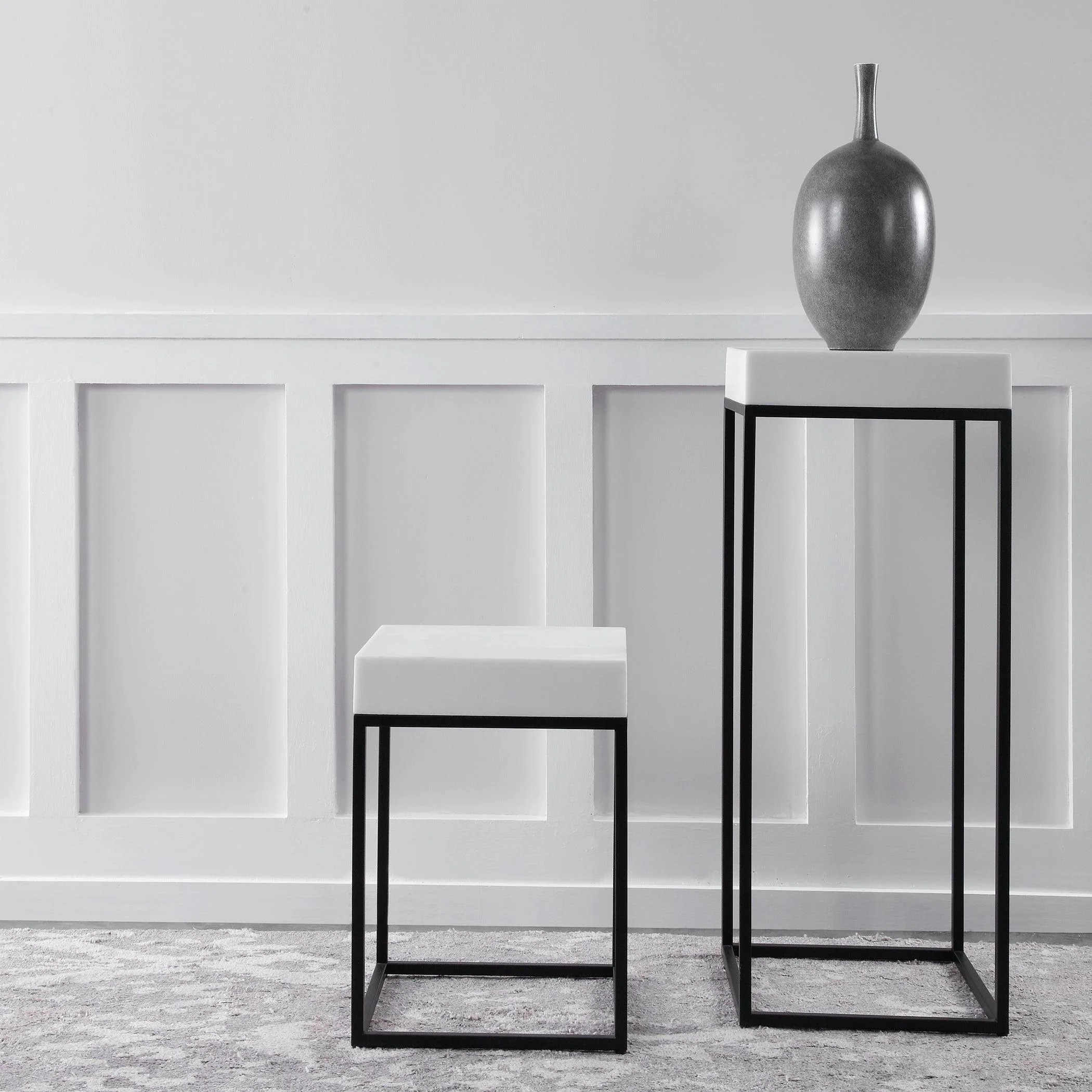 Gambia Marble Plant Stand - Remutear