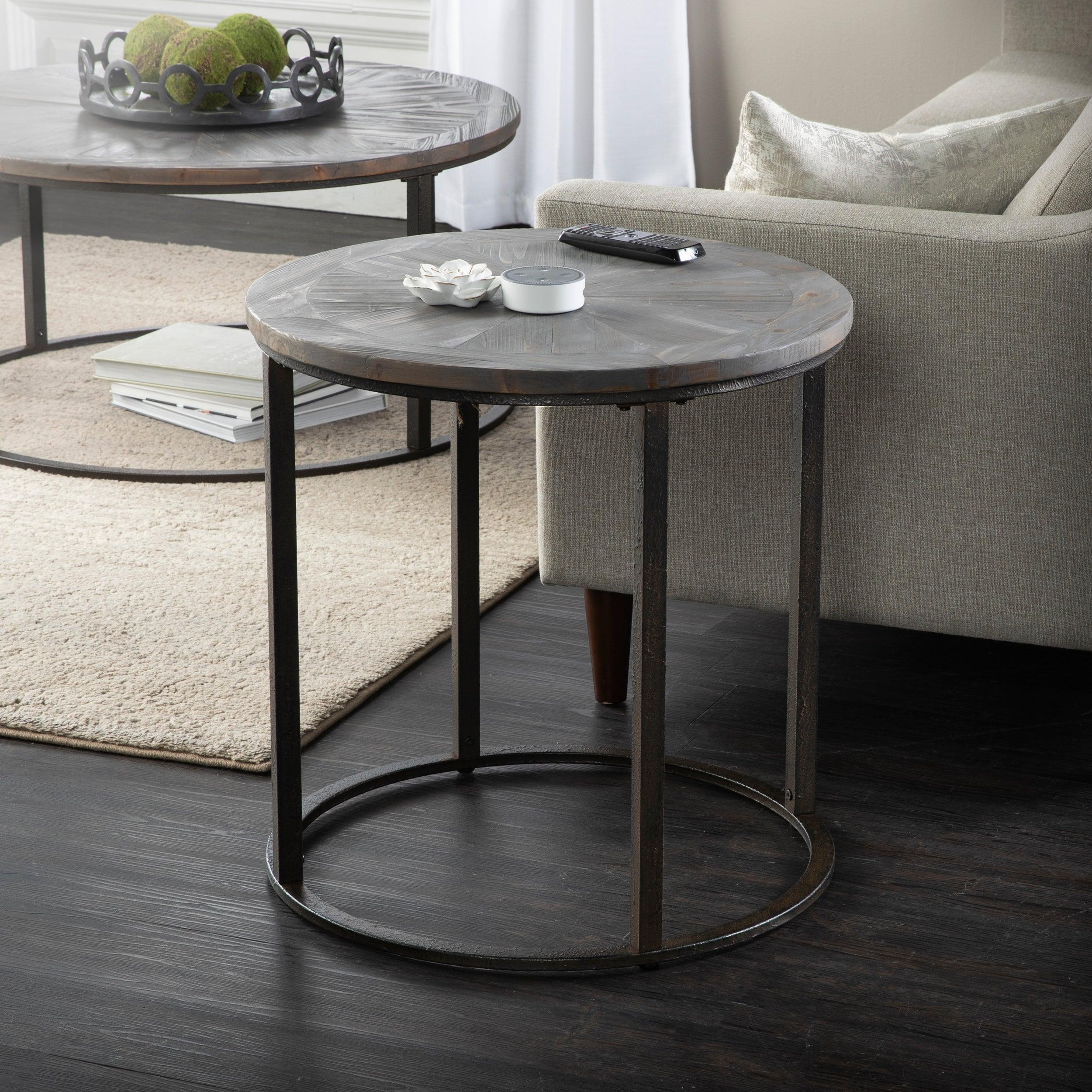 Landsmill Round Industrial End Table - Remutear