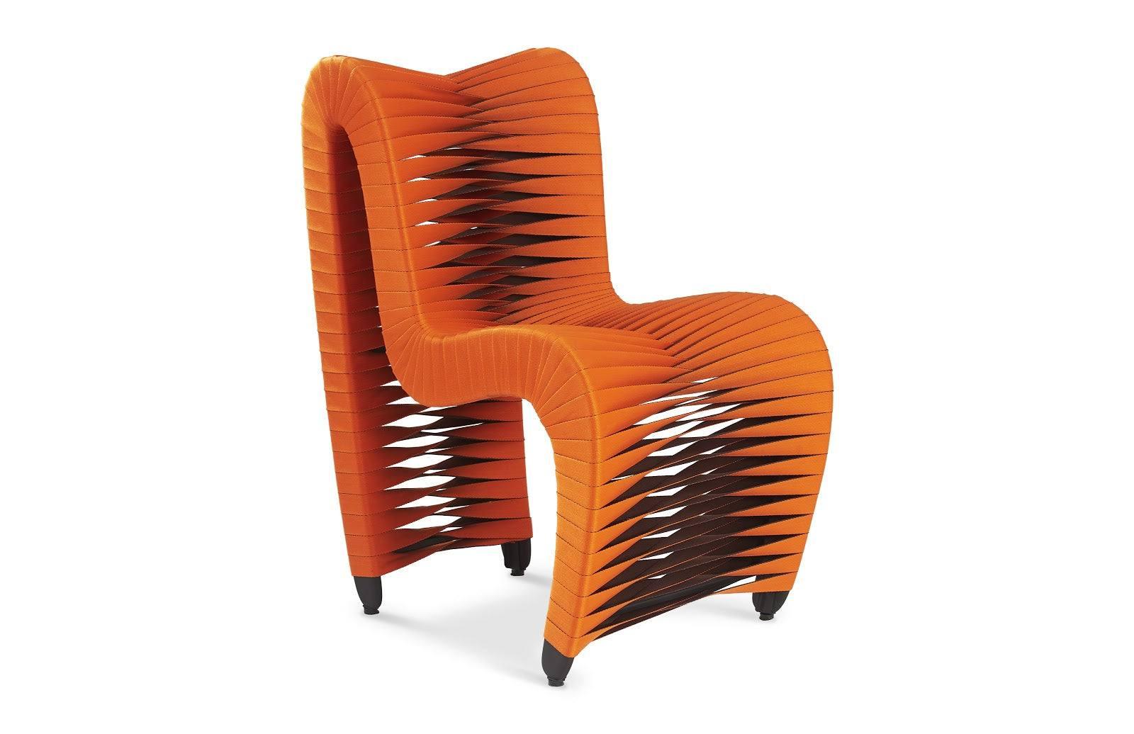 Seat Belt Dining Chair, Orange - Remutear