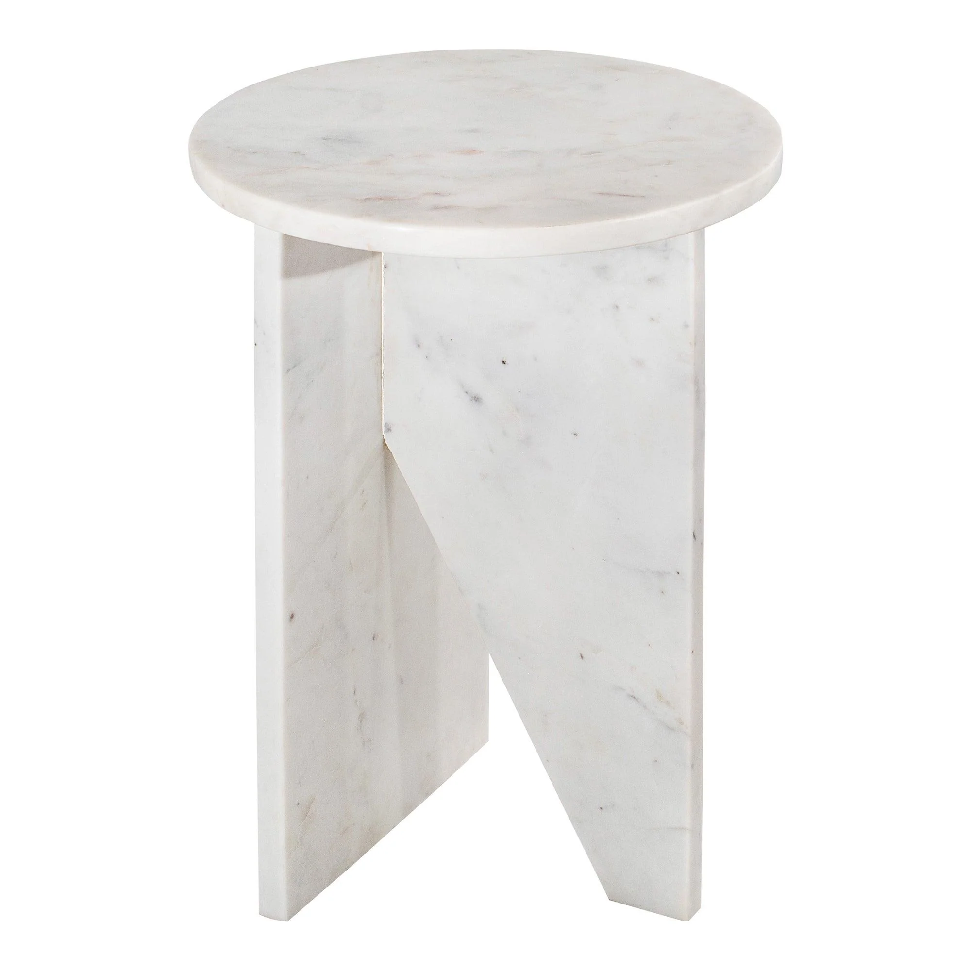Grace Accent Table White Marble - Remutear