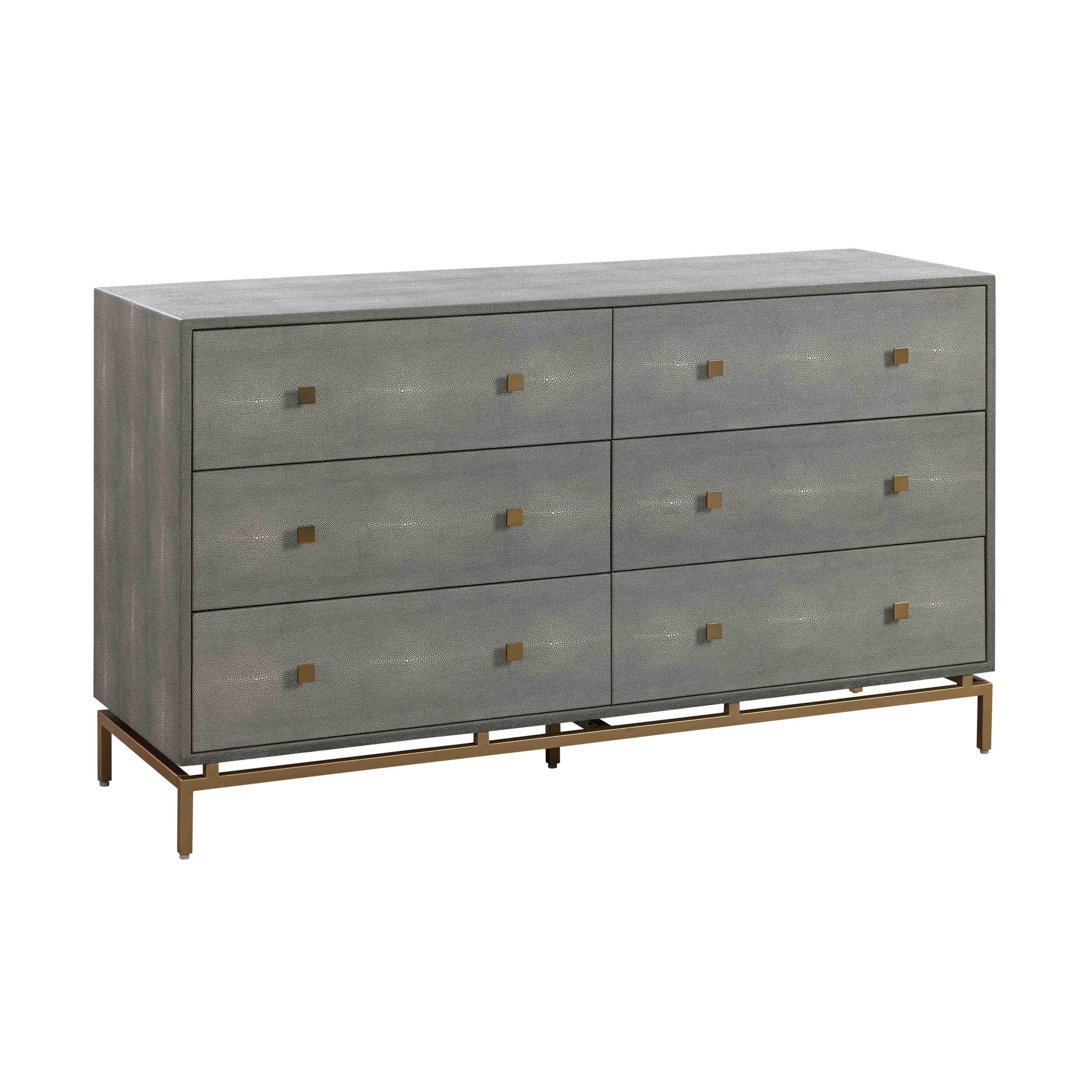 Pesce Shagreen 6 Drawer Dresser - Remutear