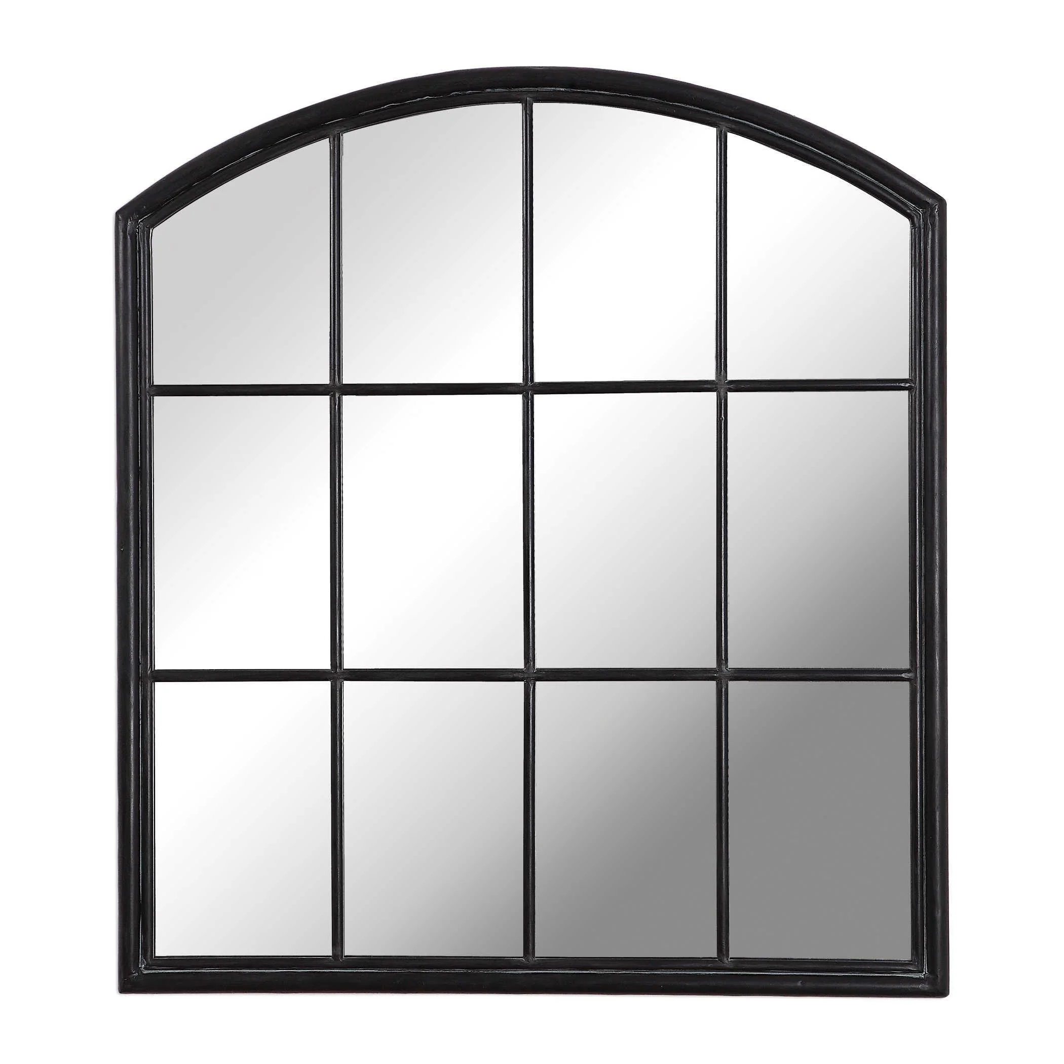 LYDA AGED BLACK ARCH MIRROR - Remutear