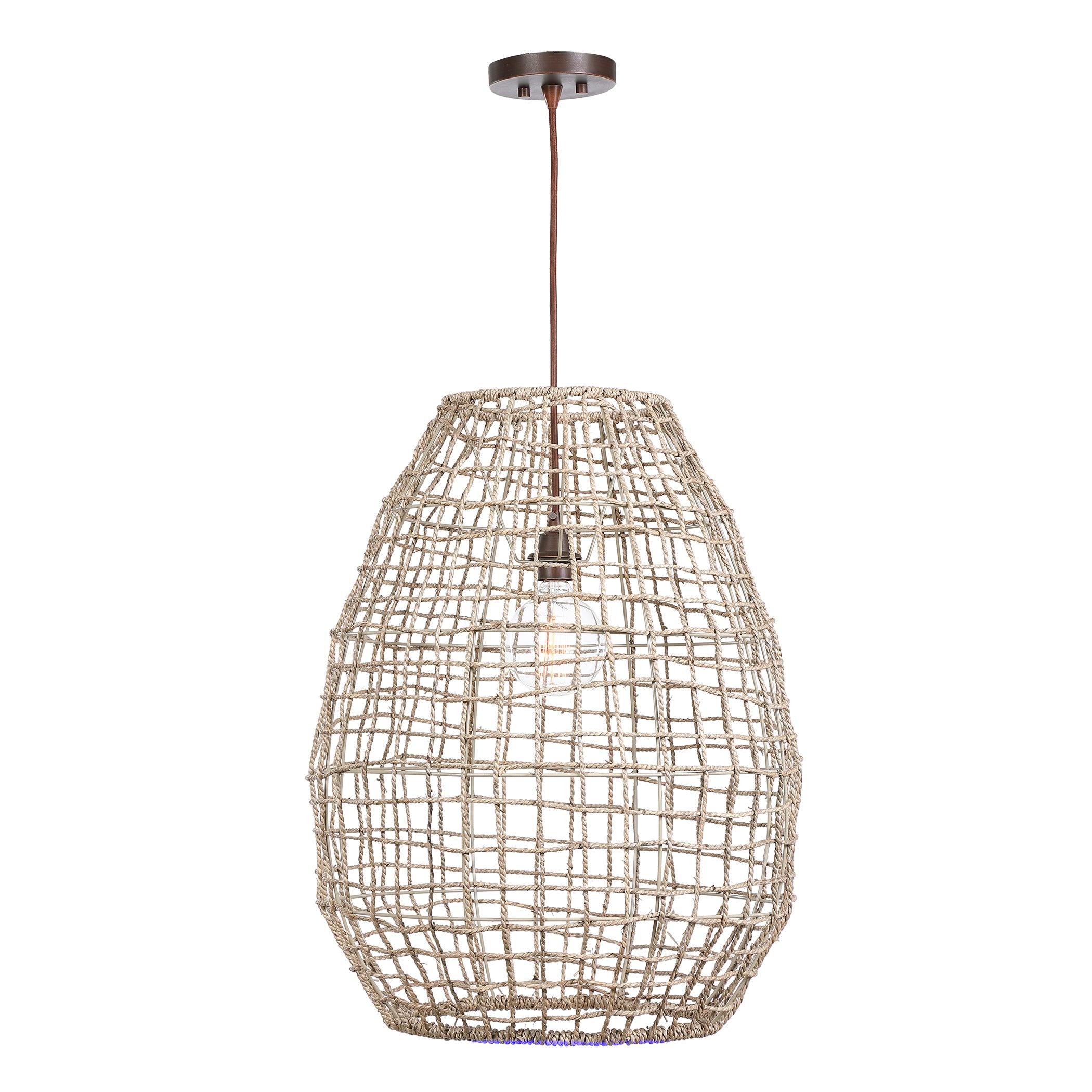 CROSS WEAVE 1 LIGHT PENDANT - Remutear