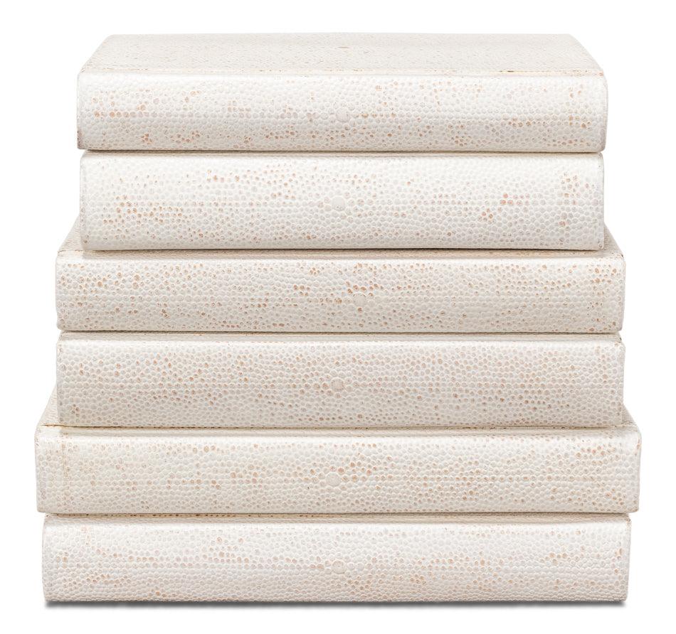 Shagreen Books - Set Of 12 - Osprey White - Remutear