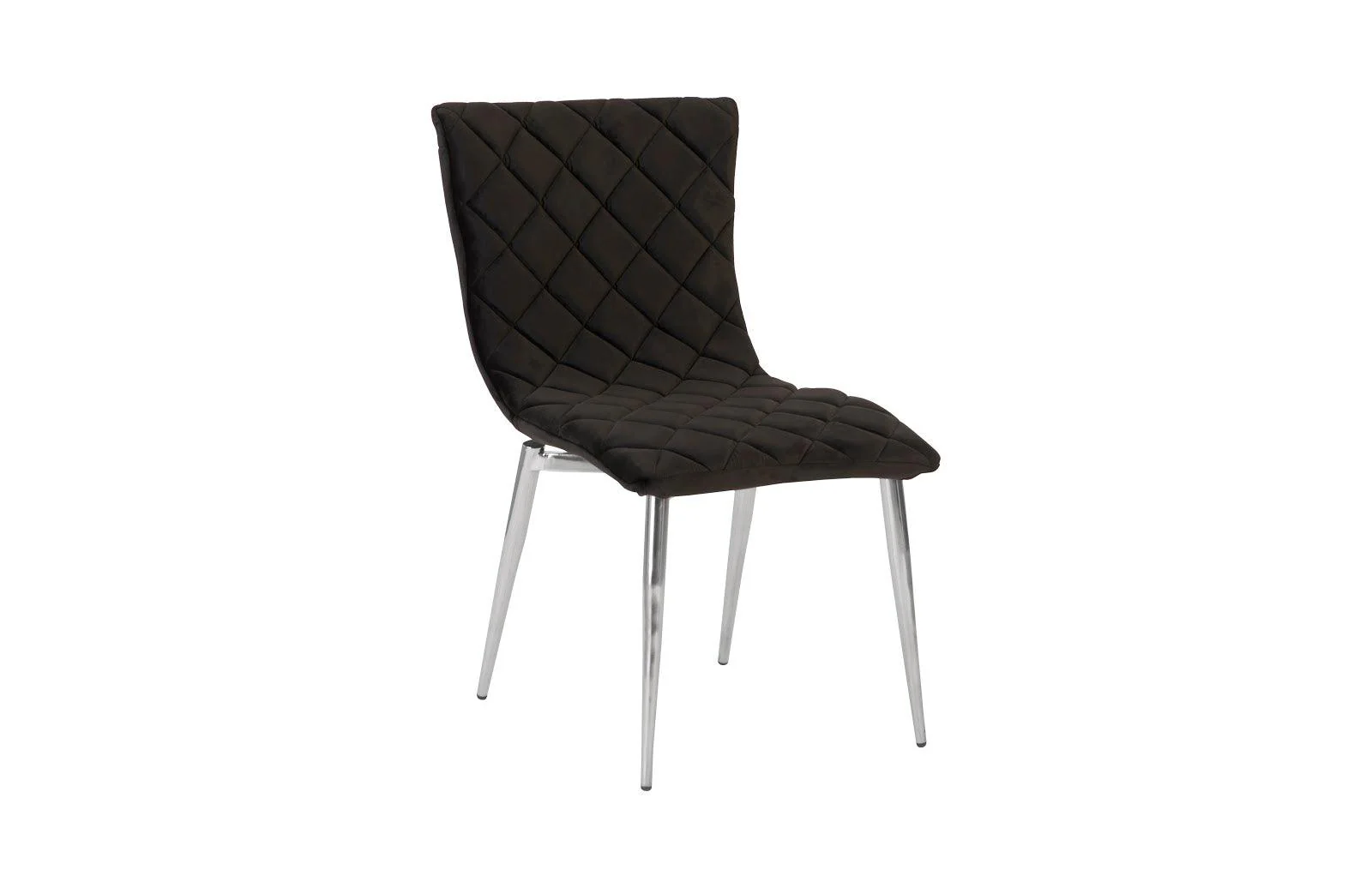 Cayman Dining Chair, Black, Stainless Steel Legs - Remutear