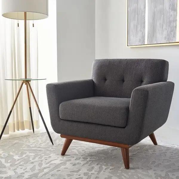 OPAL LINEN TUFTED ARM CHAIR - Remutear