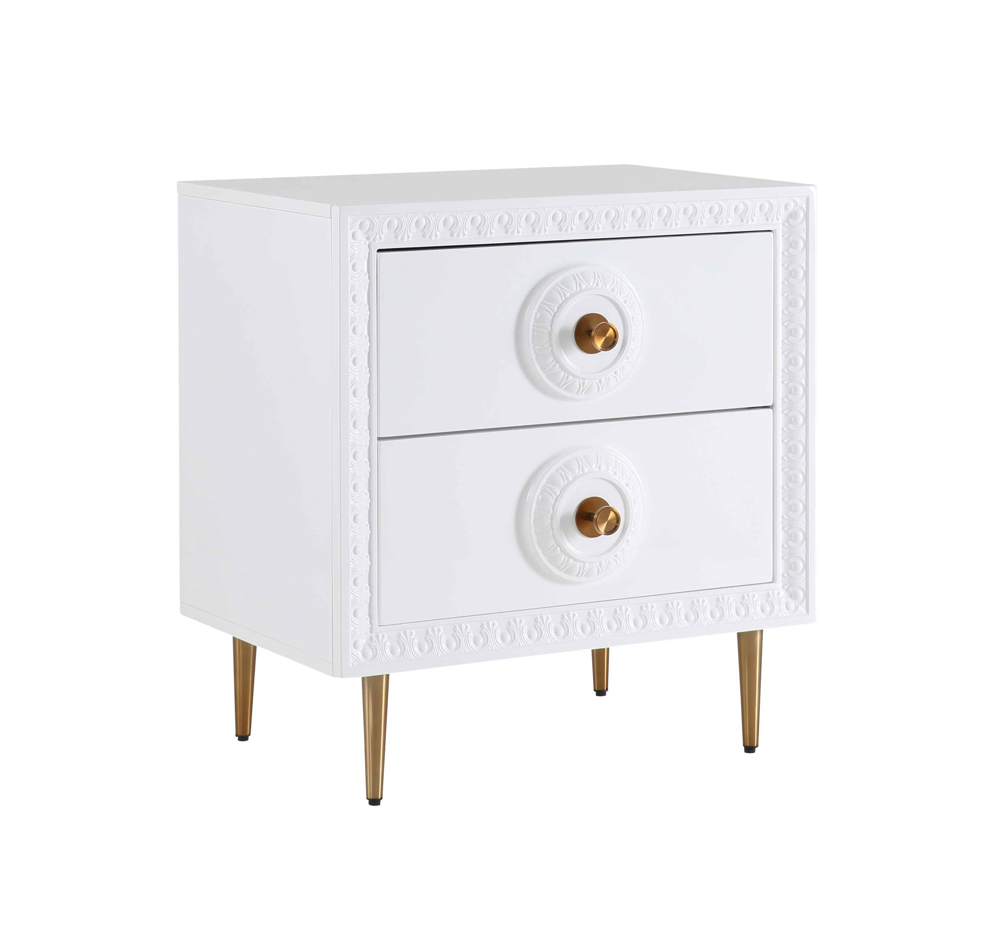 Bovey White Lacquer Side Table - Remutear