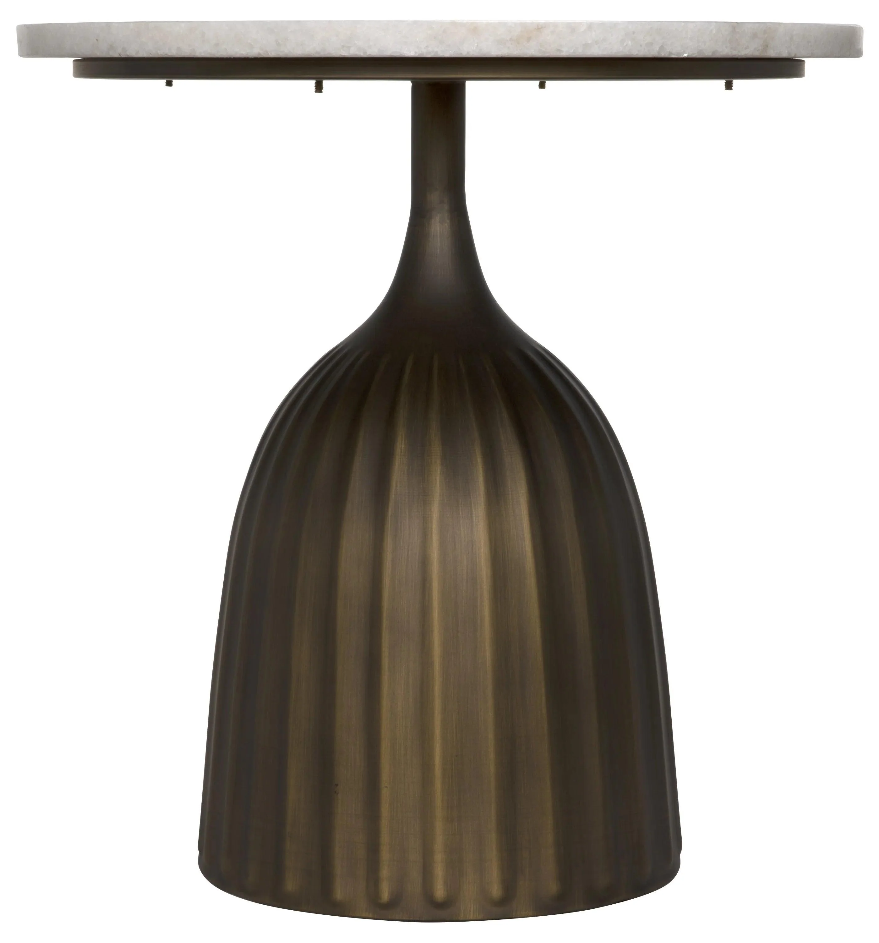 Samuel Side Table, Aged Brass - Remutear