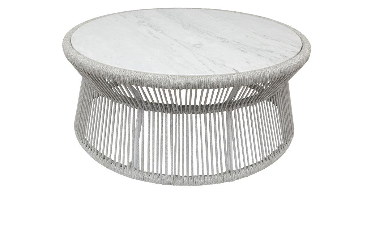 Miami Coffee Table with Honed Cararra Marble Top - Remutear