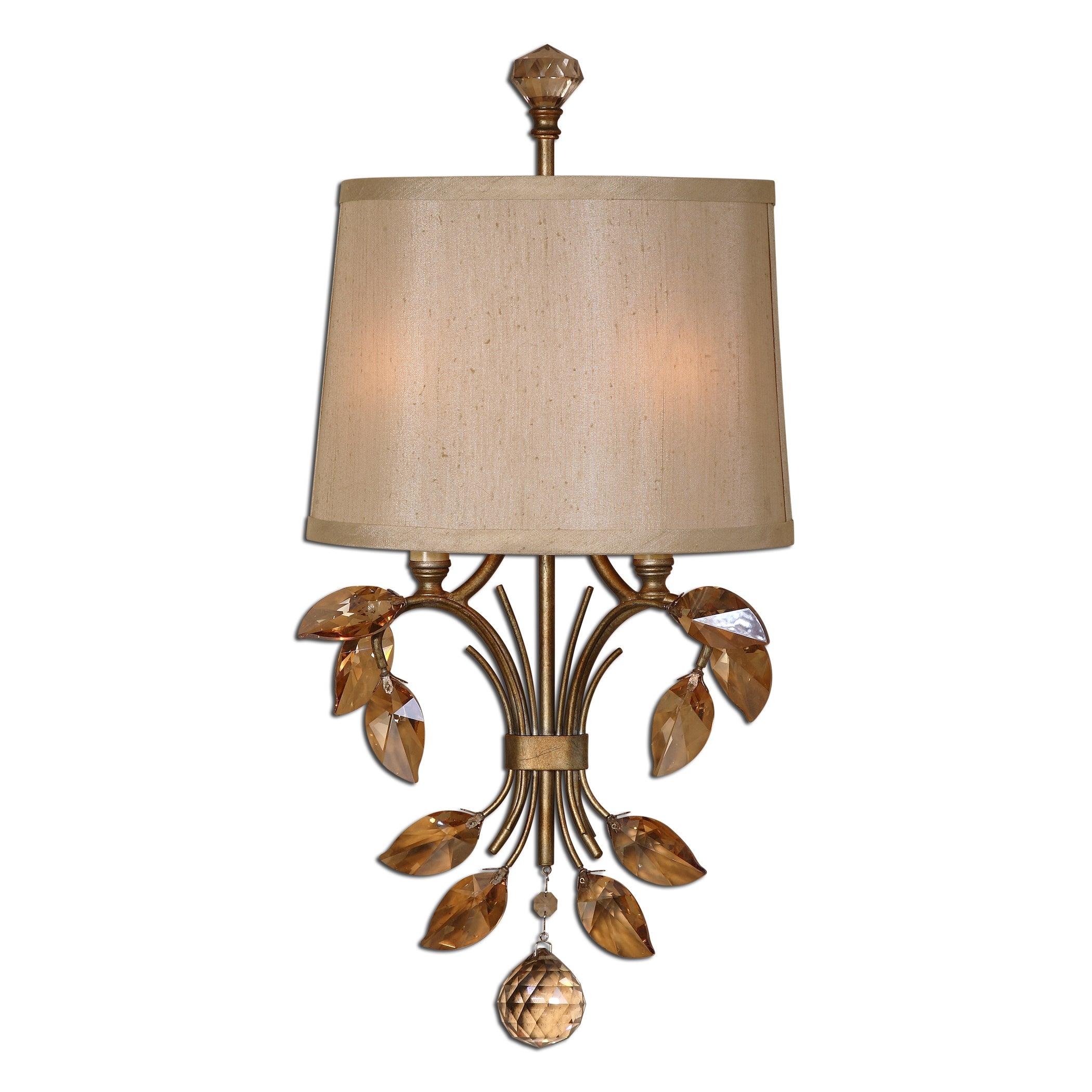 ALENYA 2 LIGHT GOLD WALL SCONCE - Remutear