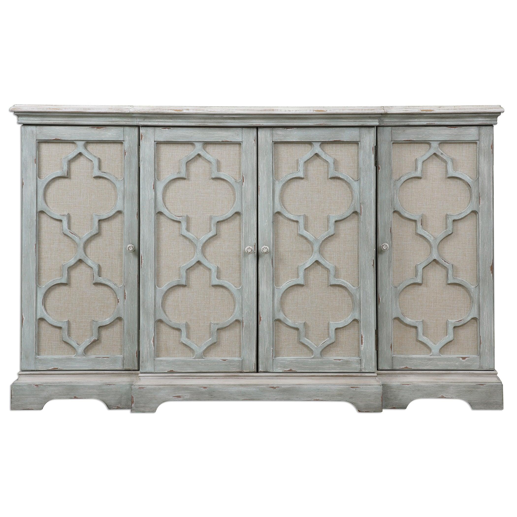 Sophie 4 Door Grey Cabinet - Remutear