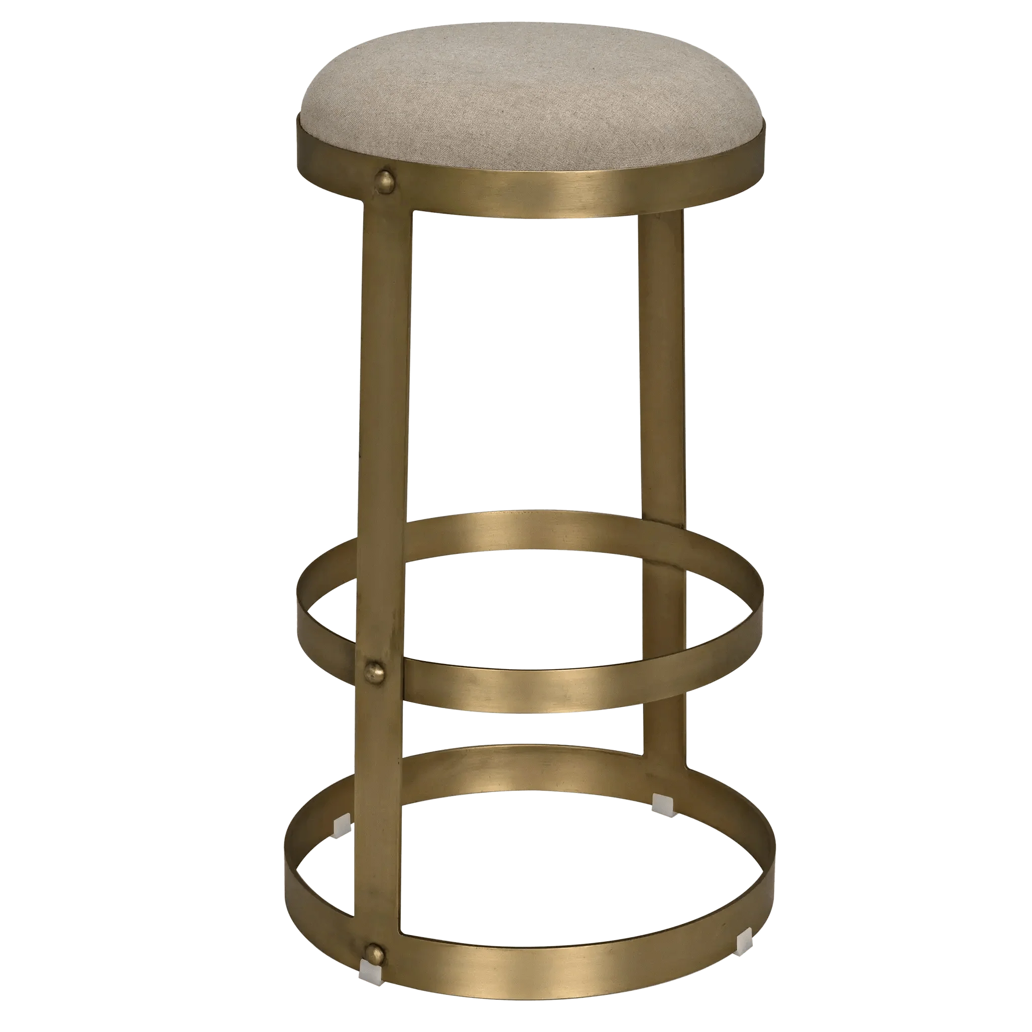 Dior Bar Stool, Metal with Brass Finish - Remutear