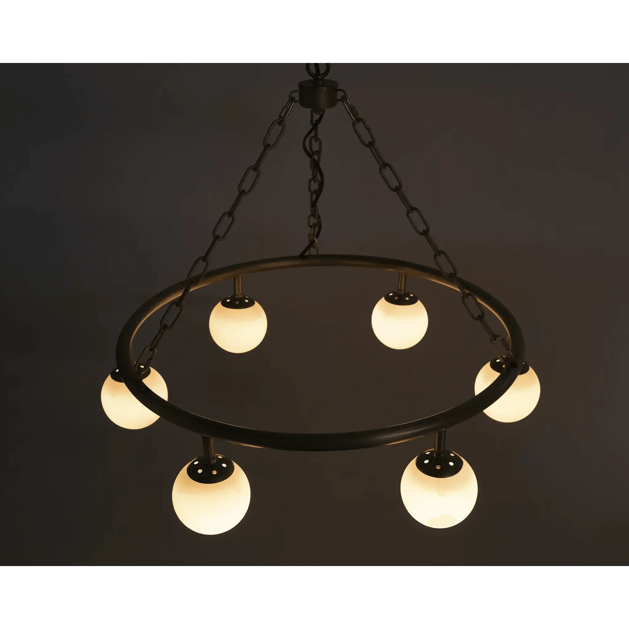 Modena Chandelier, Small, Metal with Brass Finish - Remutear