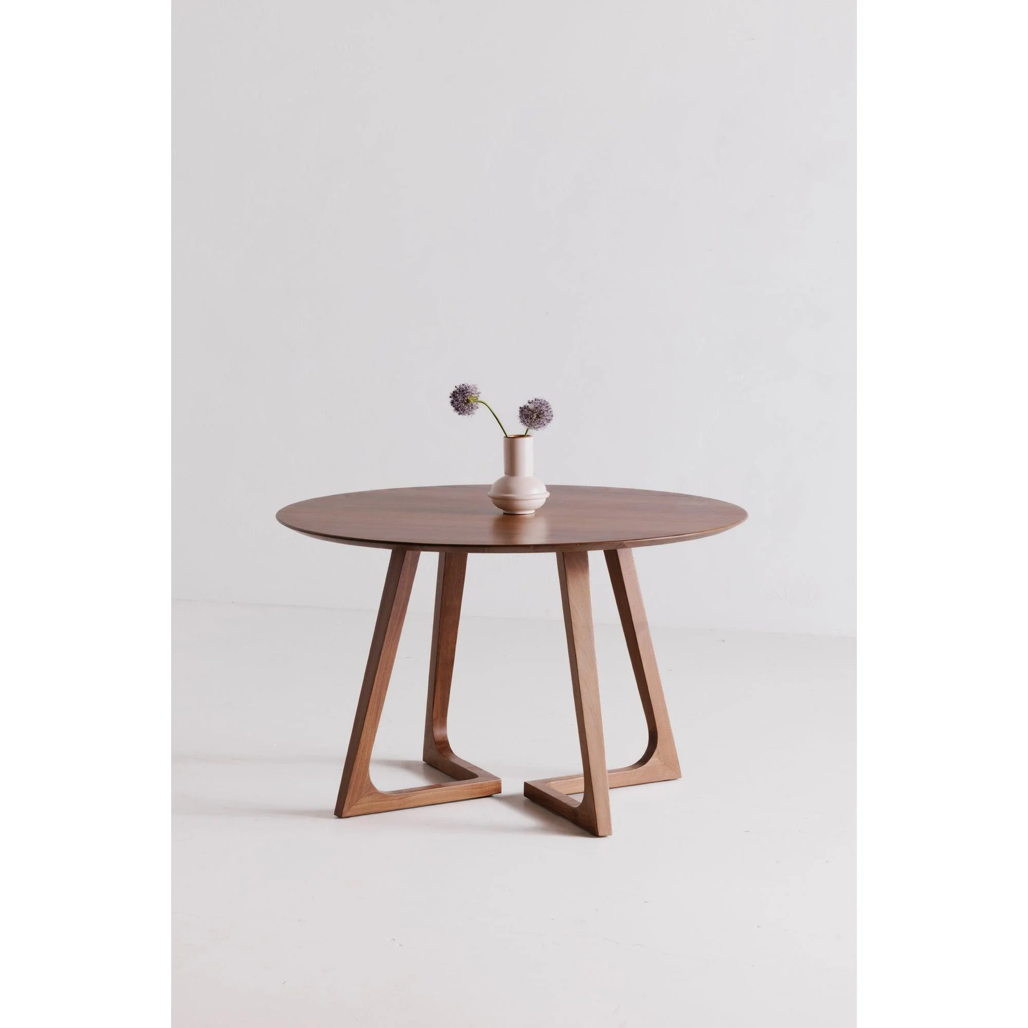 Godenza Dining Table Round Walnut - Remutear
