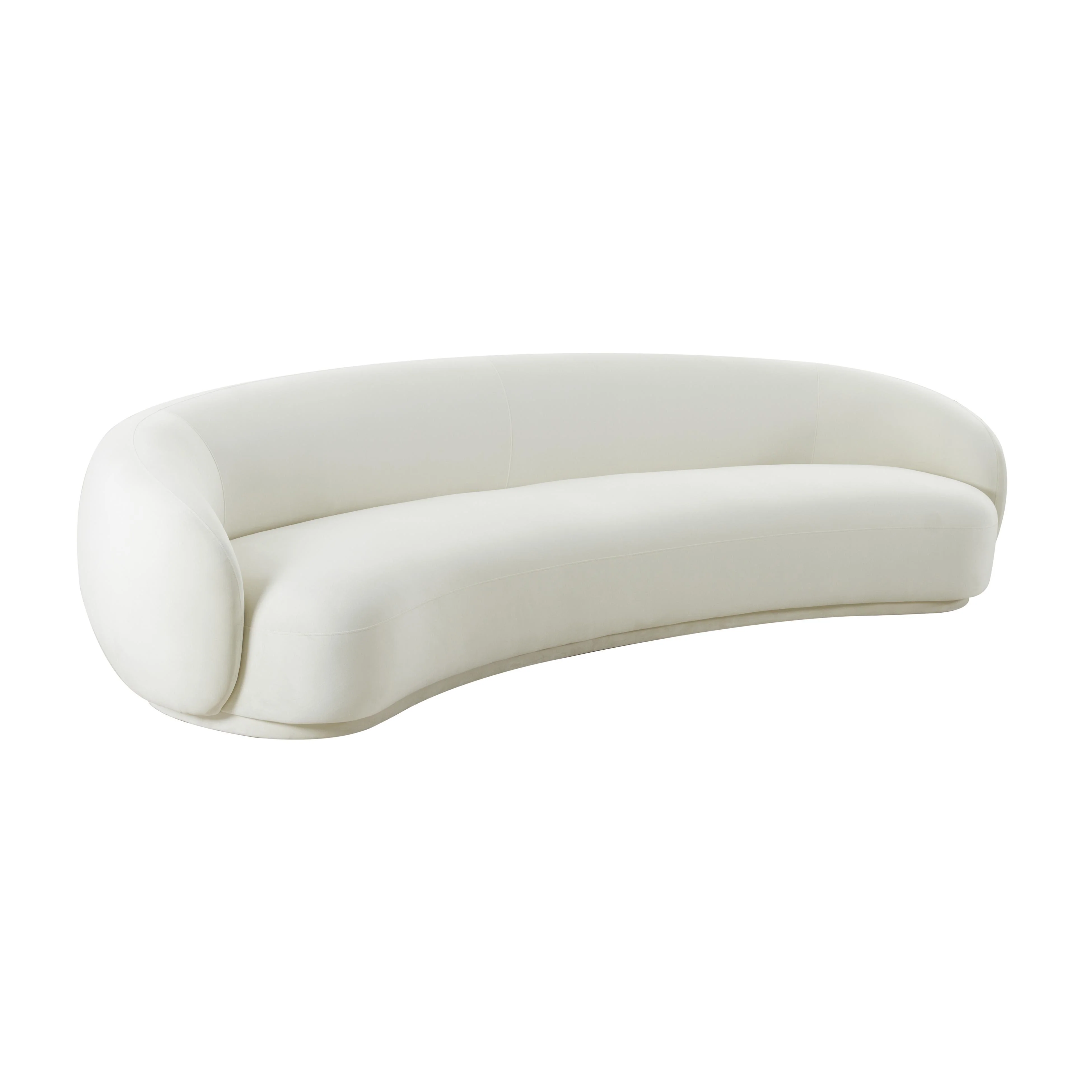 Kendall Cream Velvet 120 Inch Sofa - Remutear