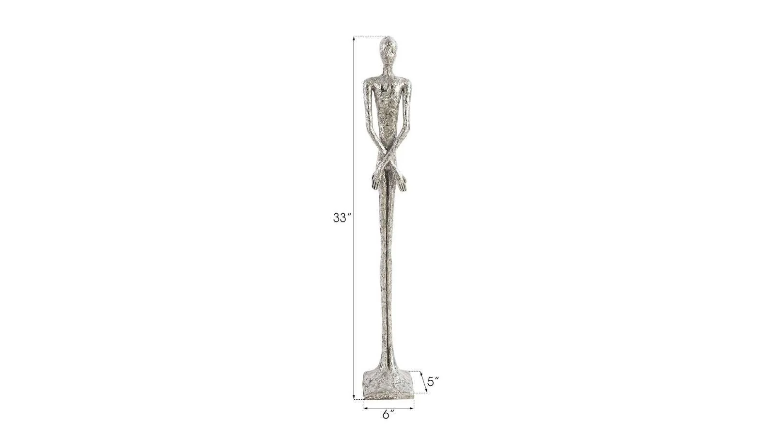 Lloyd Sculpture, Small, Resin, Silver Leaf - Remutear