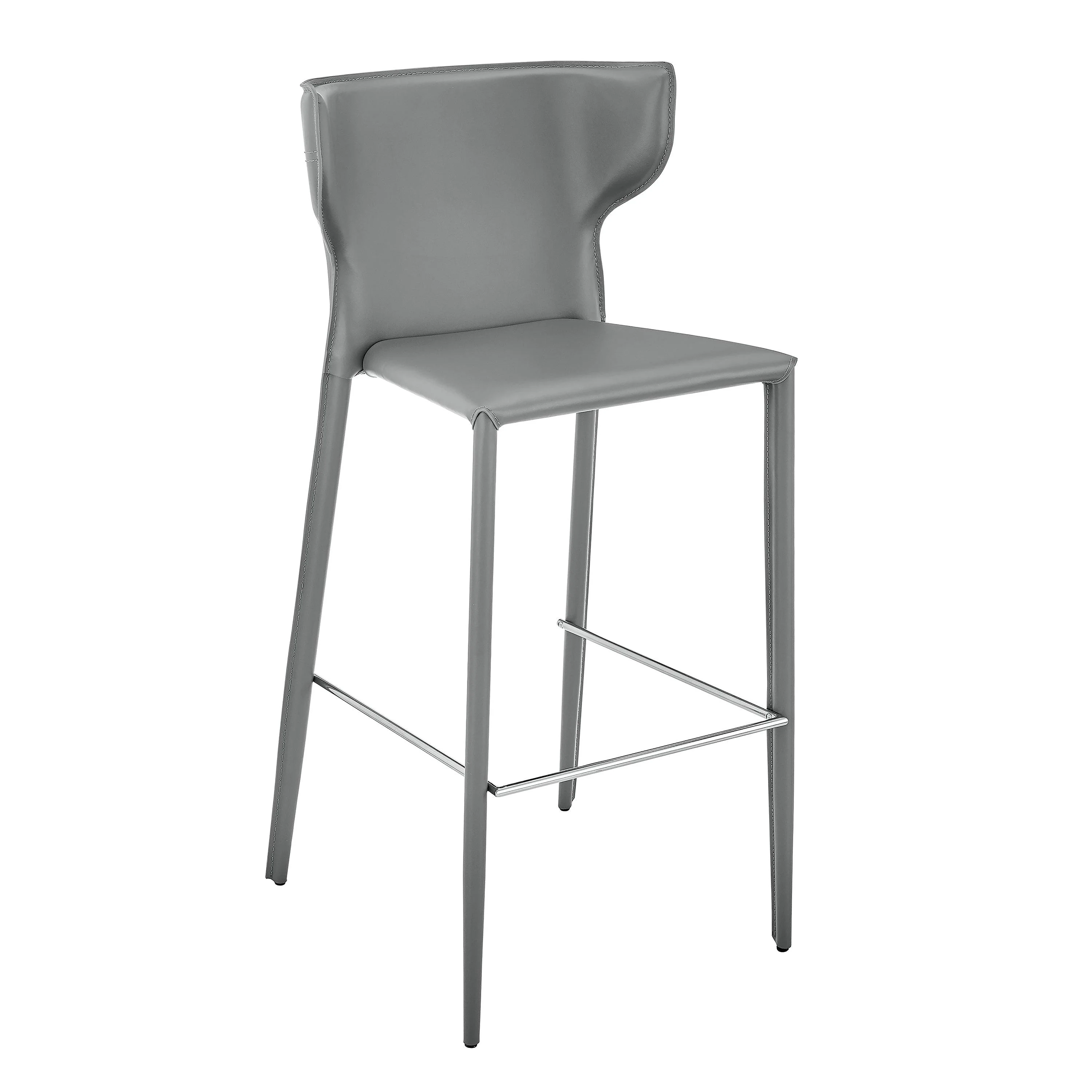 Divinia Bar Stool in Gray - Set of 2 - Remutear