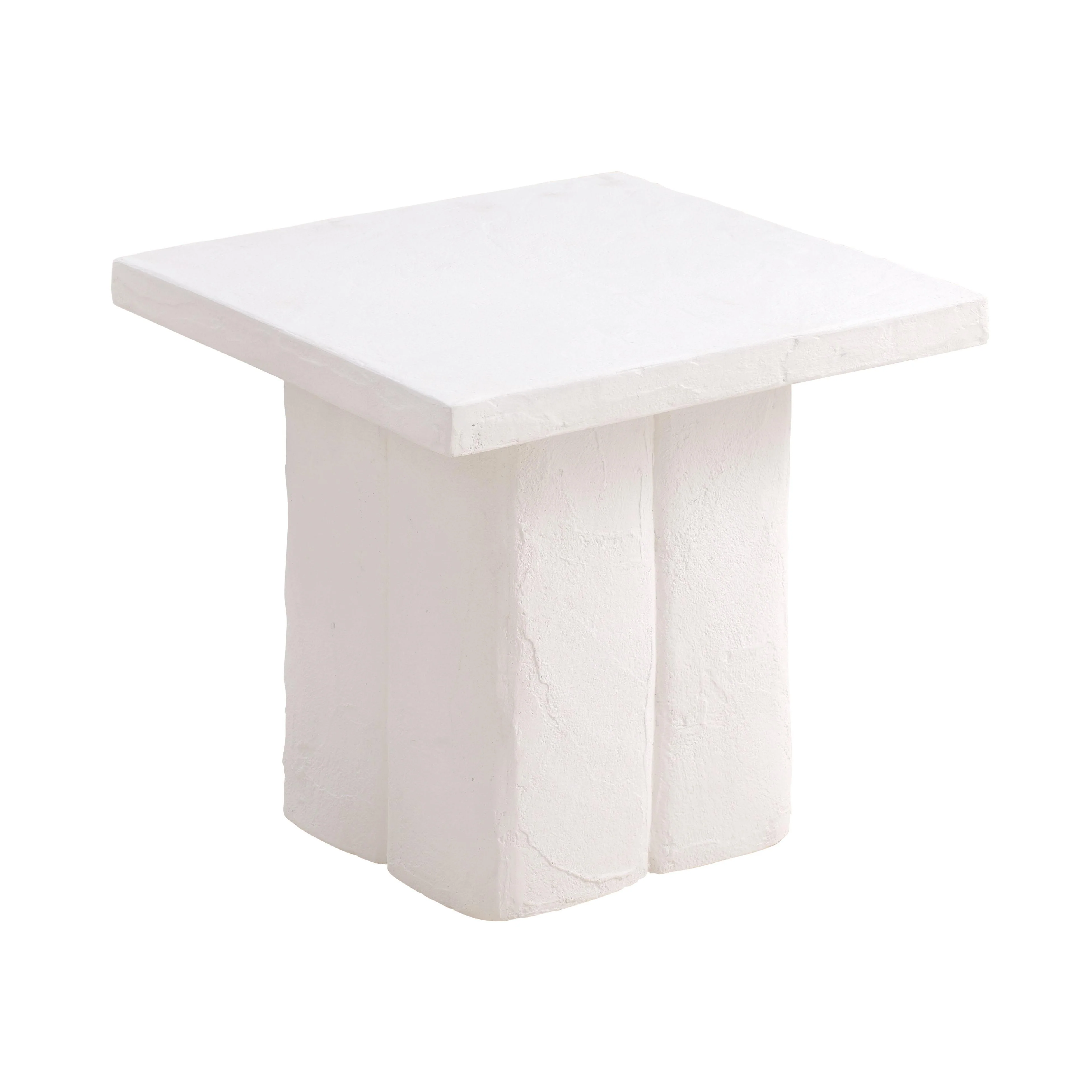 Kayla White Concrete Side Table - Remutear