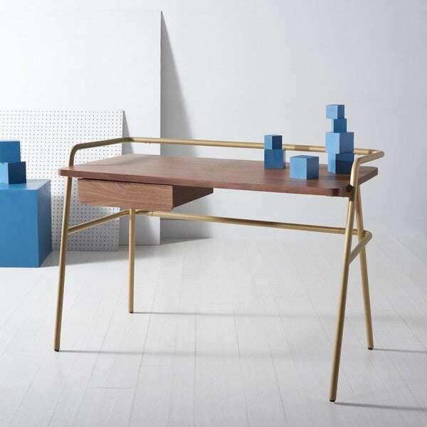 REGIS METAL AND WOOD DESK - Remutear
