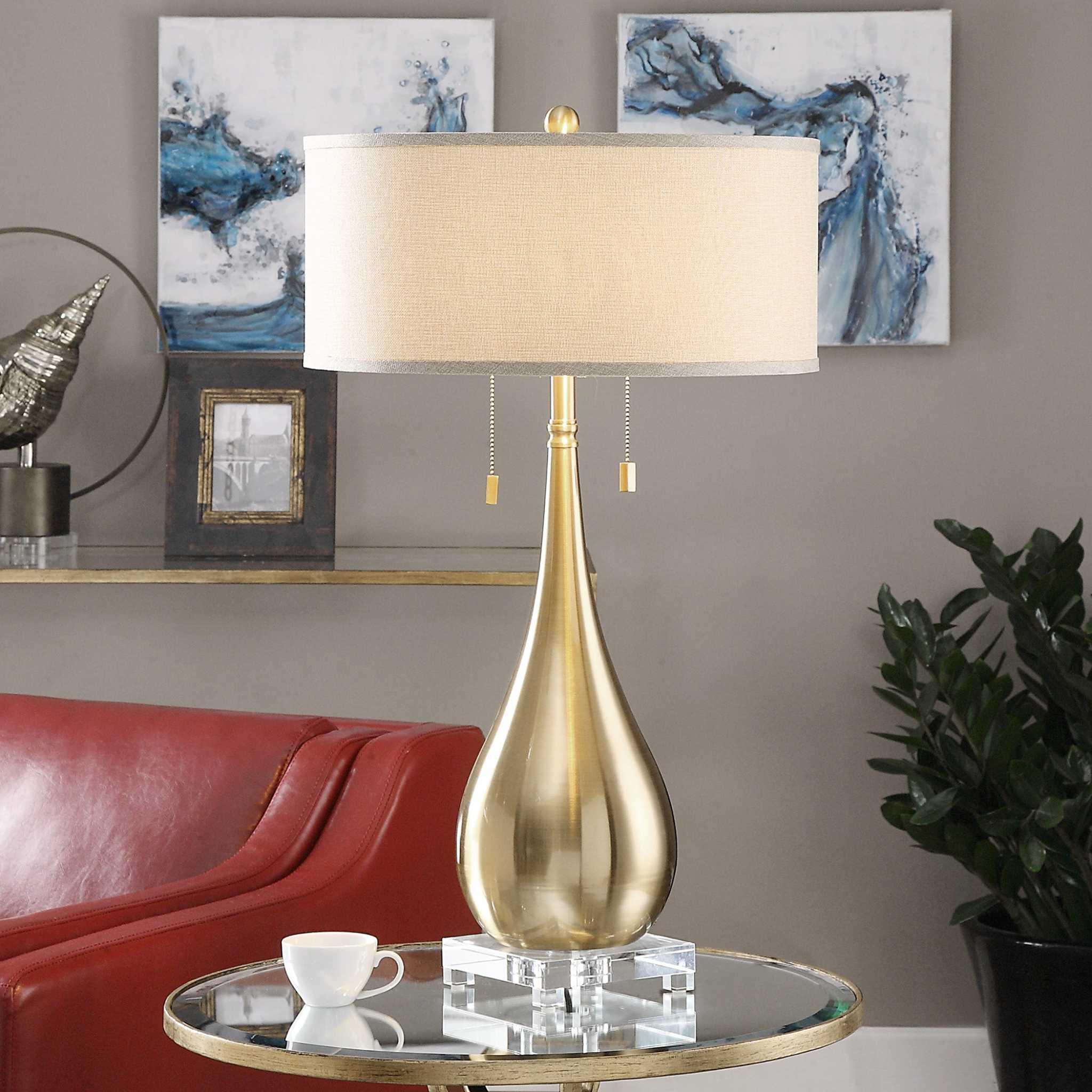 Lagrima Brushed Brass Lamp - Remutear