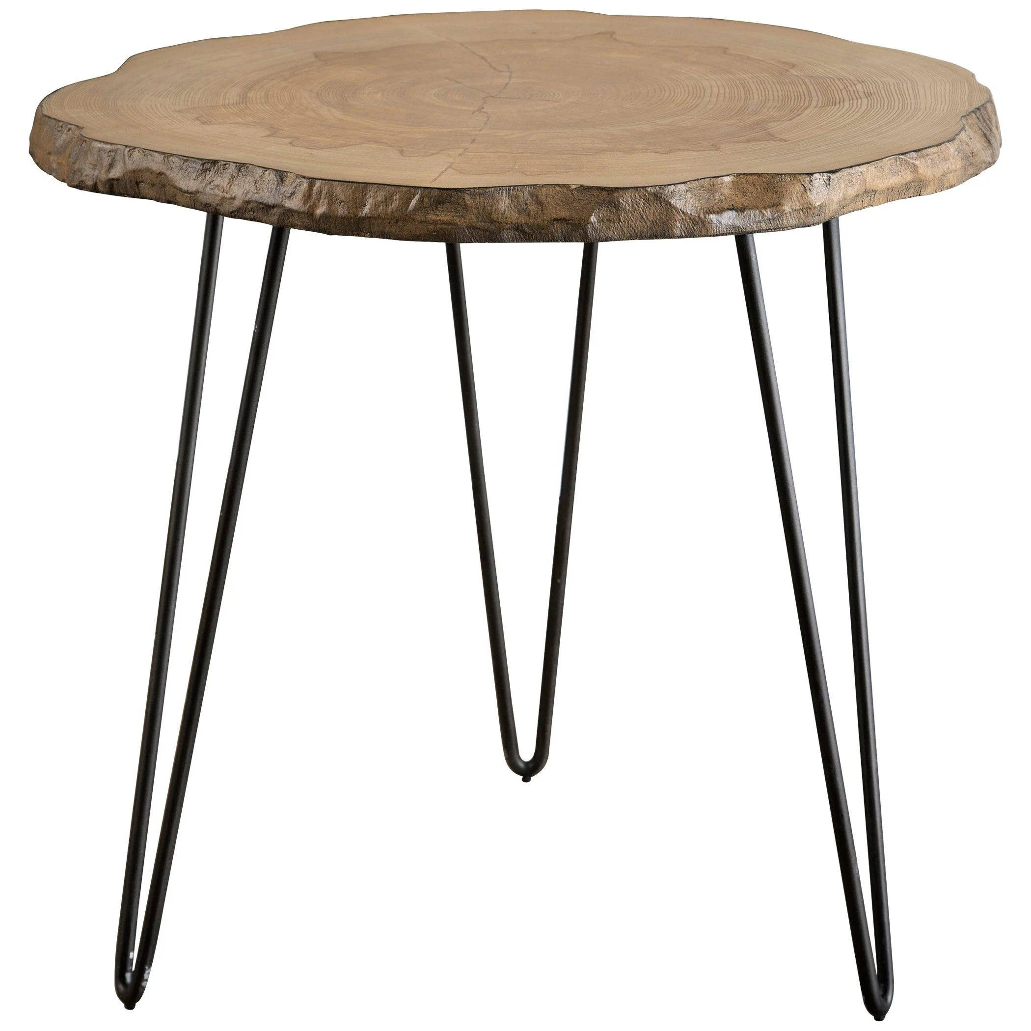 Runay Wood Slab Side Table - Remutear