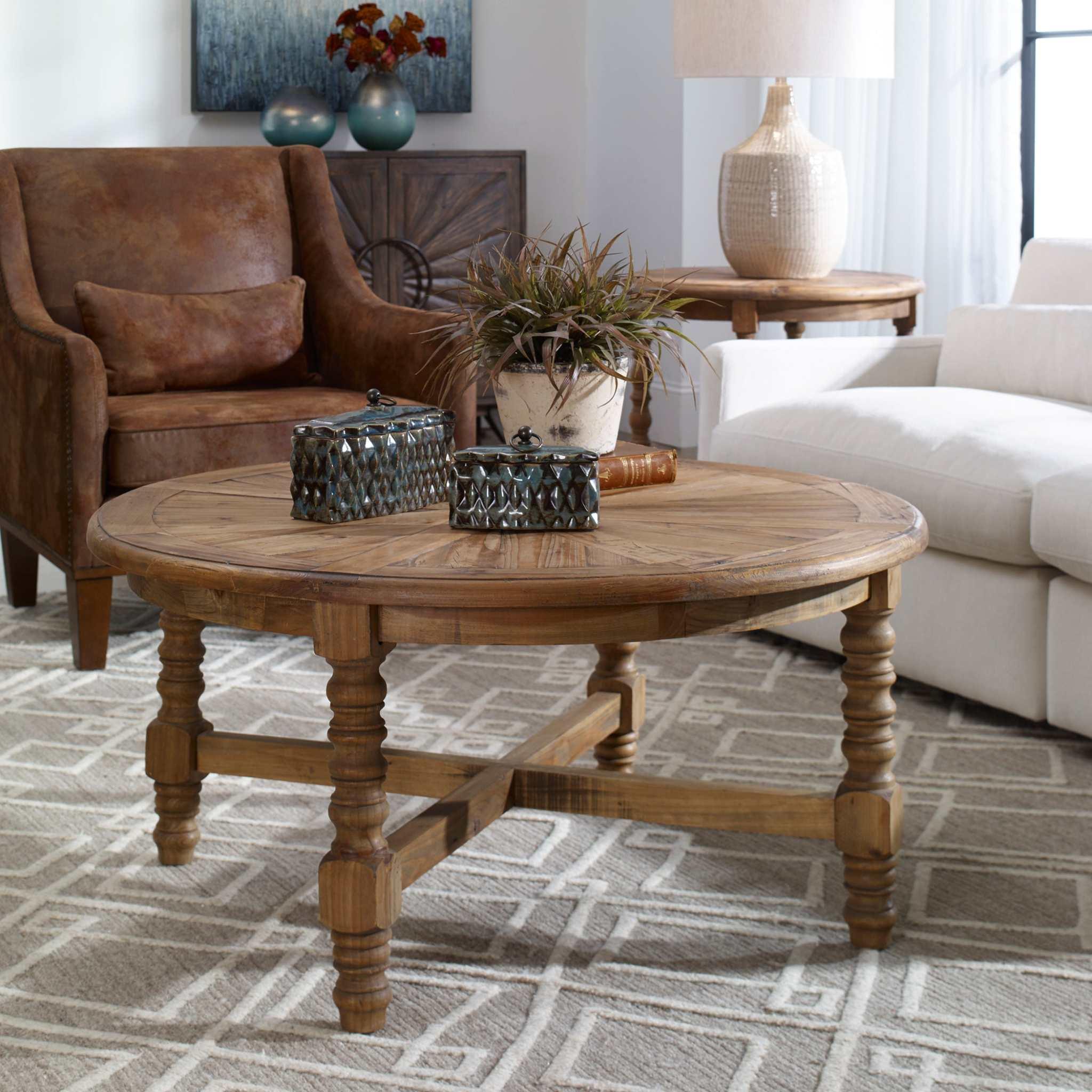 SAMUELLE WOODEN COFFEE TABLE - Remutear