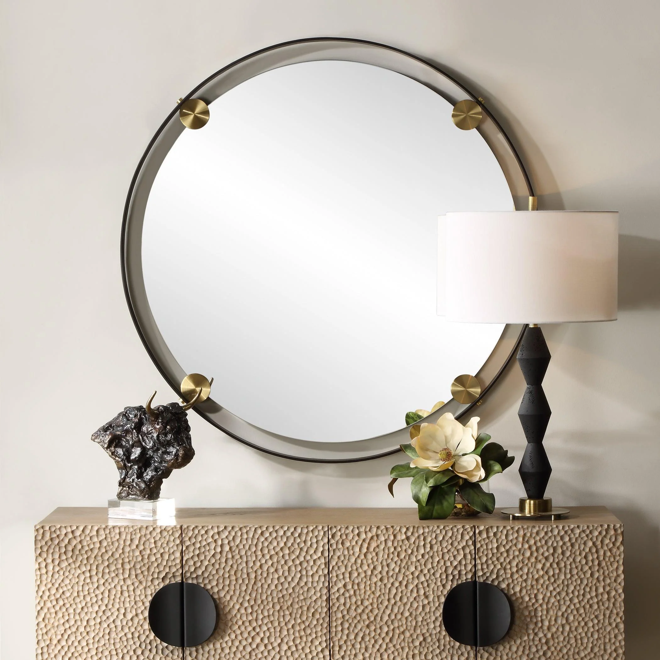 Radius Round Bronze Iron Mirror - Remutear