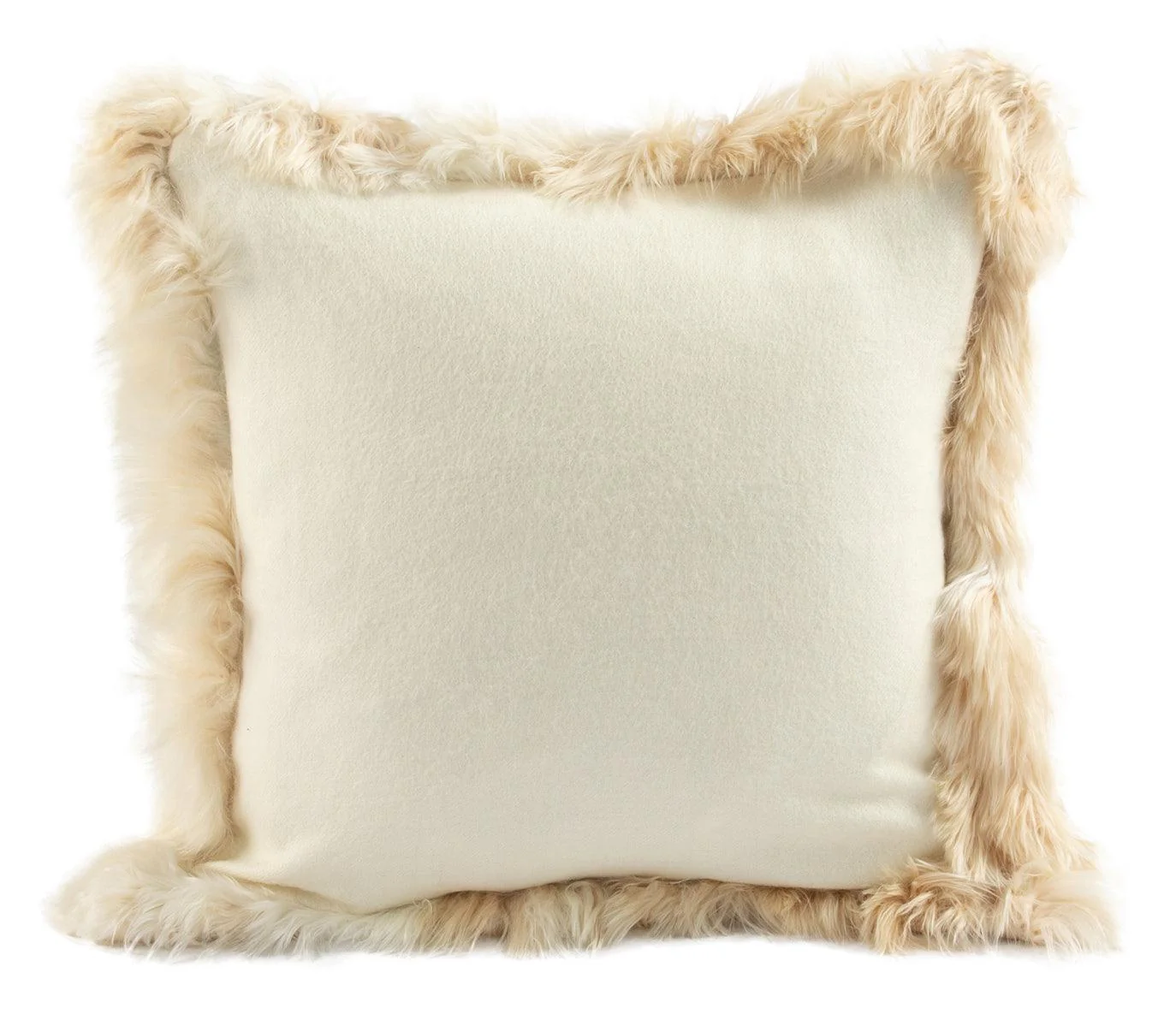 Woven Alpaca Suri Cushion Trimmed w/ Alpaca Fur - Remutear