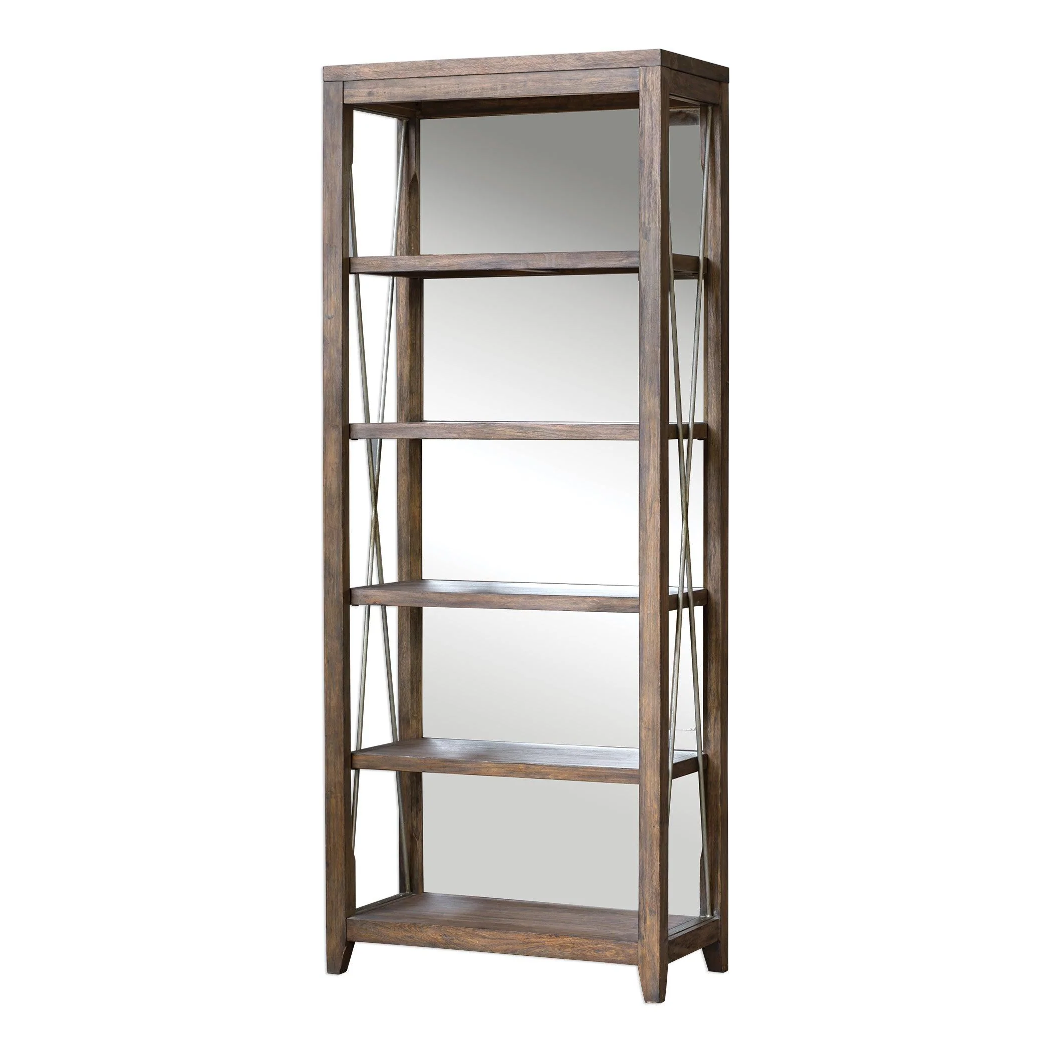 DELANCEY WEATHERED OAK ETAGERE - Remutear