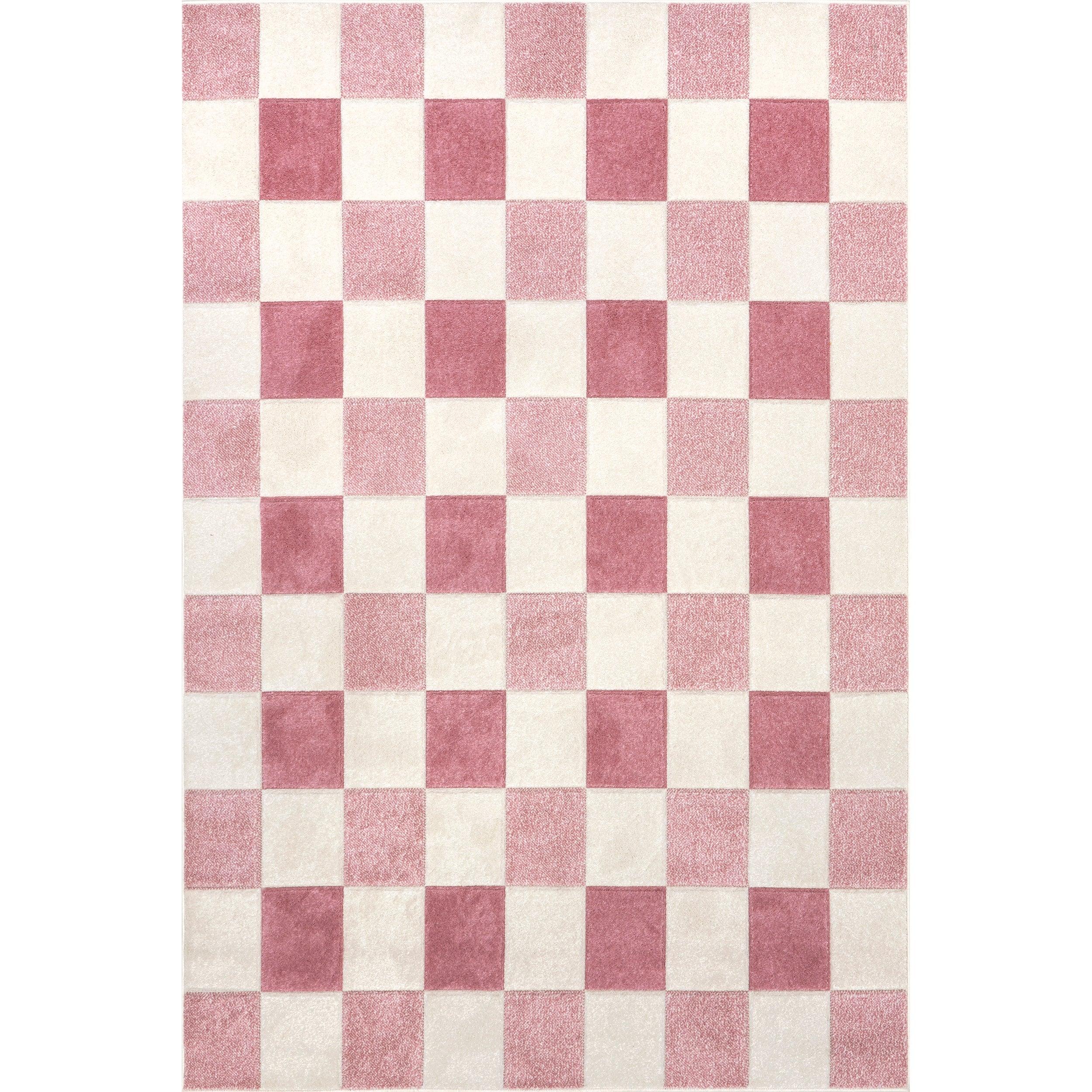Aubrey Checkered Kids Area Rug - Remutear