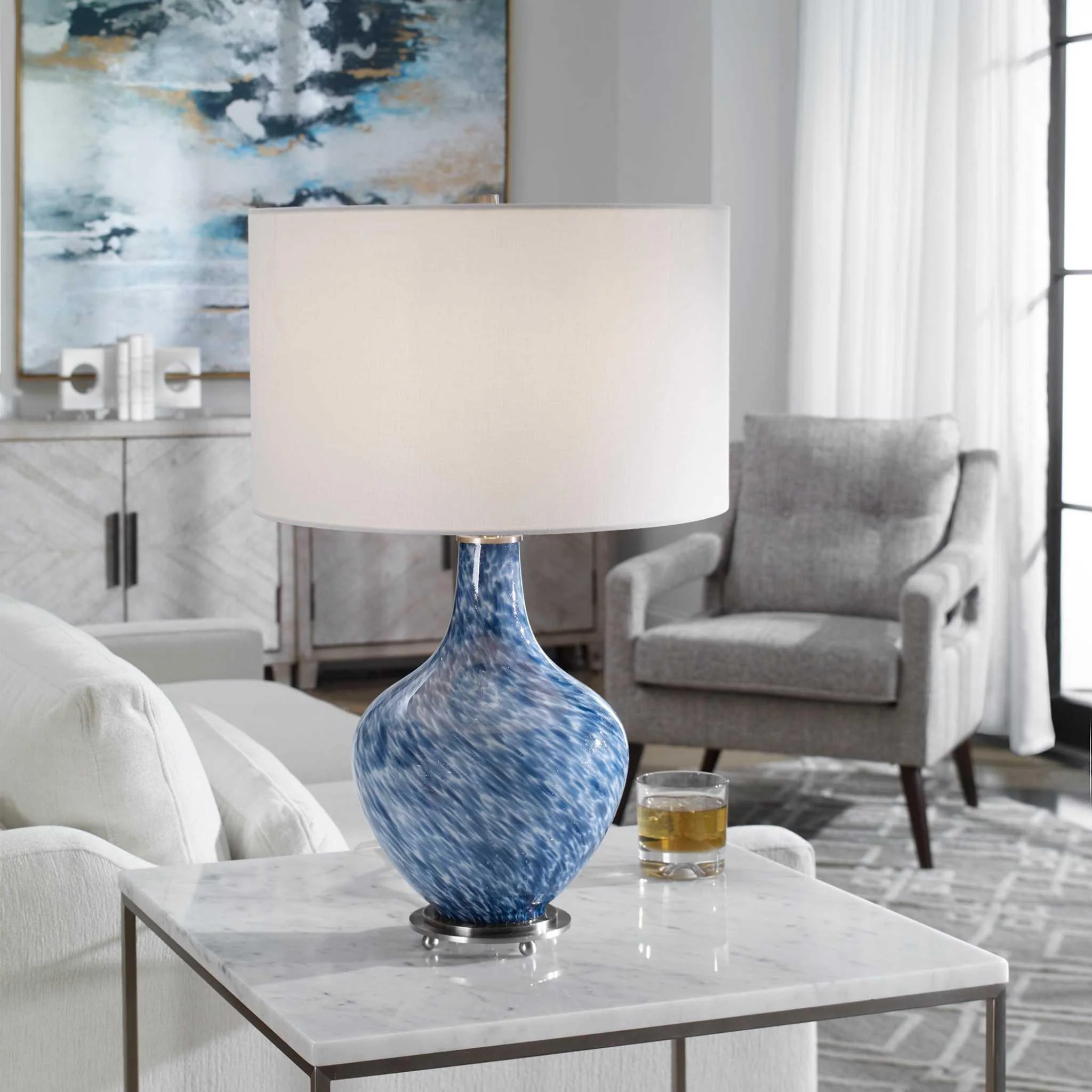 COVE COBALT BLUE TABLE LAMP - Remutear