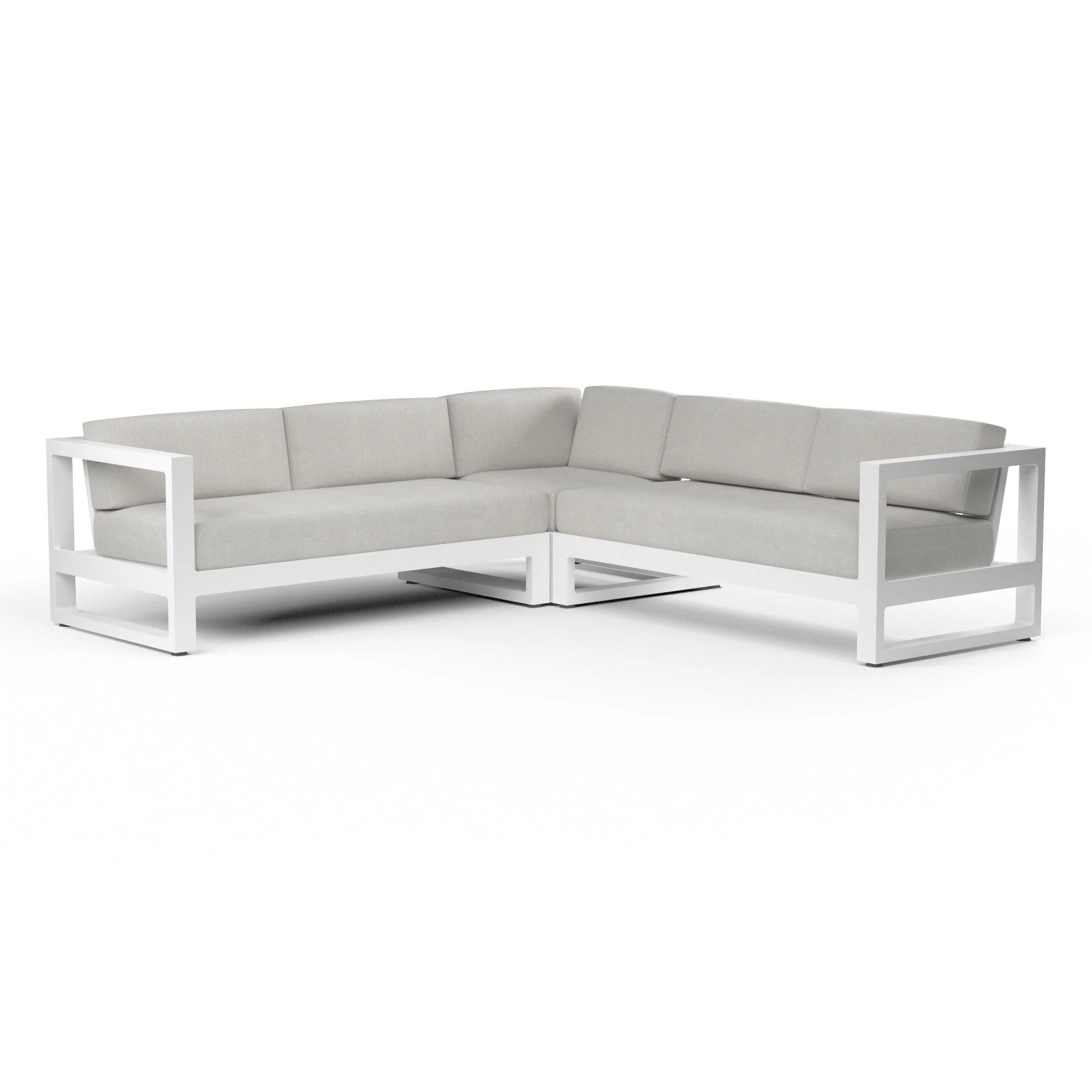 Newport Sectional in Cast Silver, No Welt - Remutear