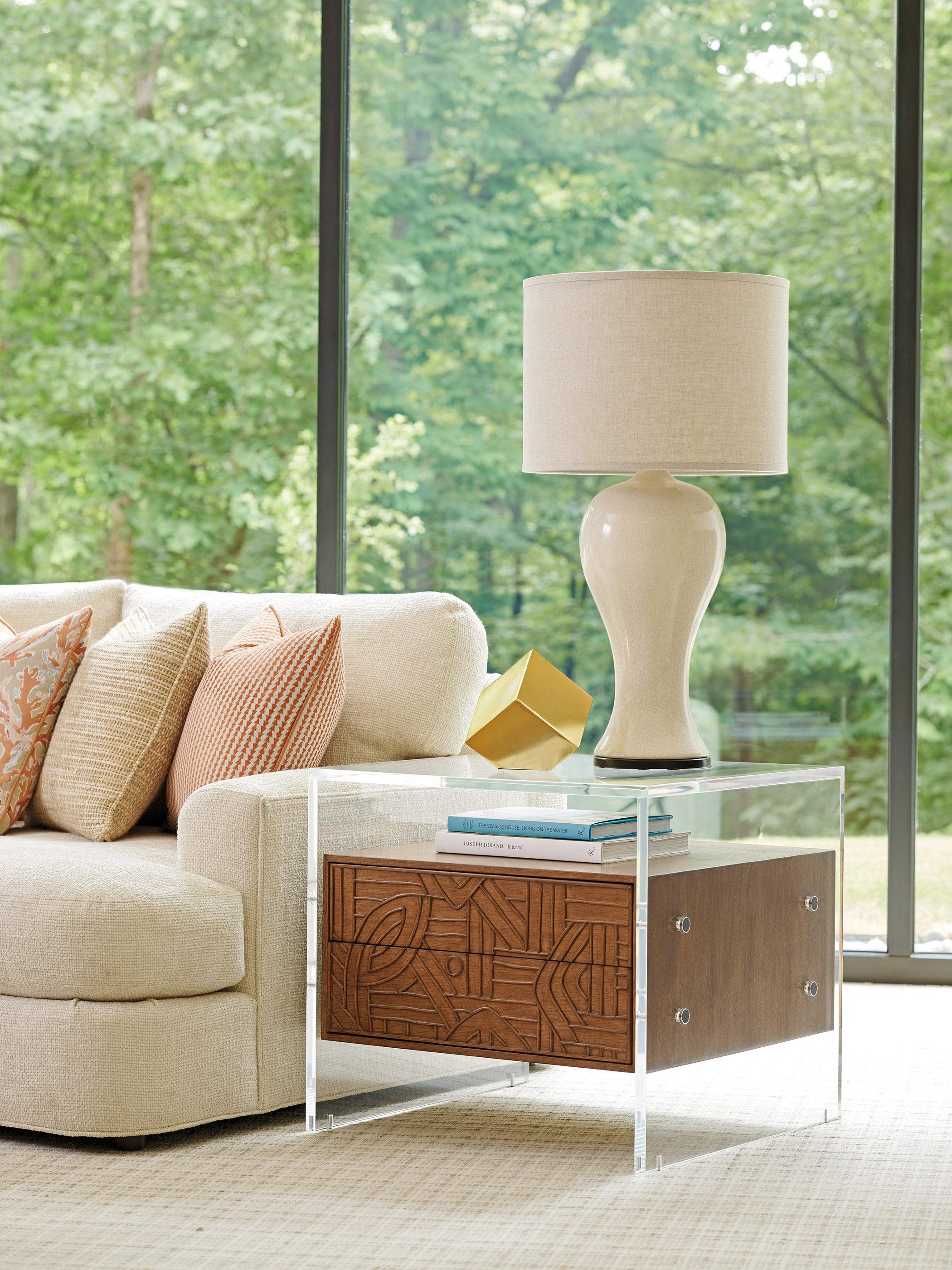 Palm Desert Arden Acrylic Lamp Table - Remutear