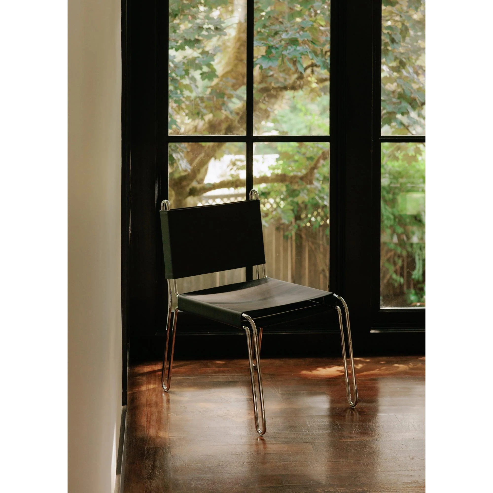 Petra Leather Accent Chair Black - Remutear