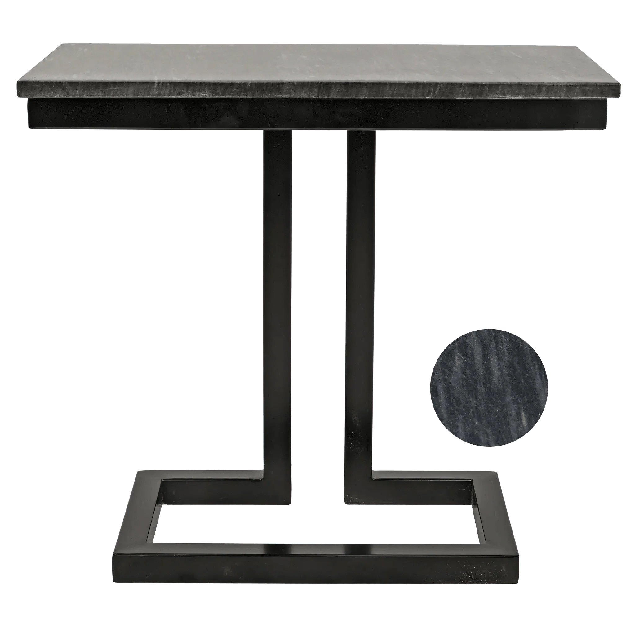 Alonzo Side Table - Matte Black - Remutear