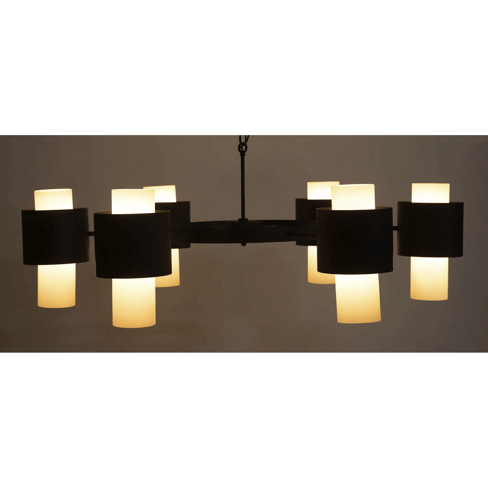Socrates Chandelier, Steel with Black Finish - Remutear