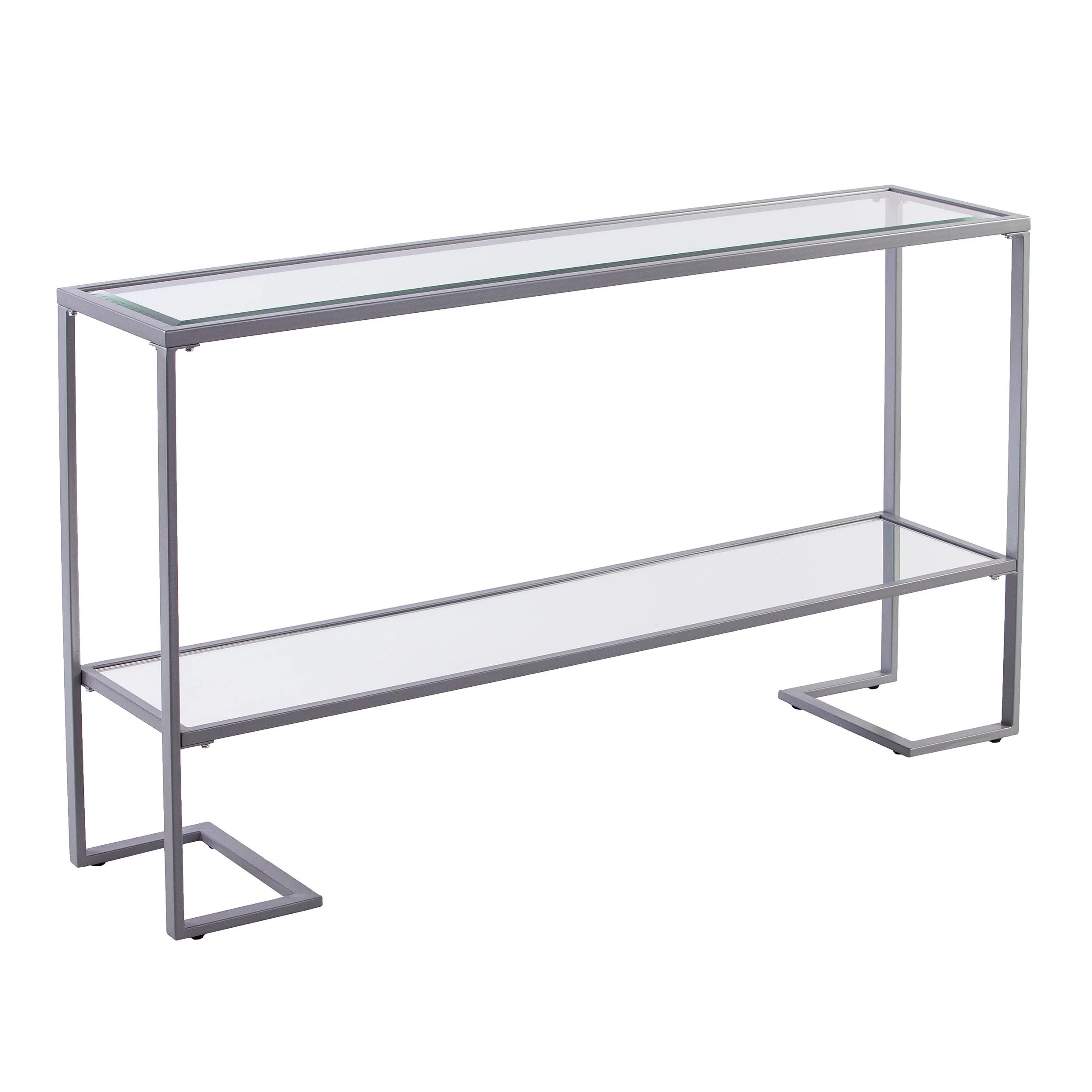 Horten Glam Narrow Console Table - Silver - Remutear