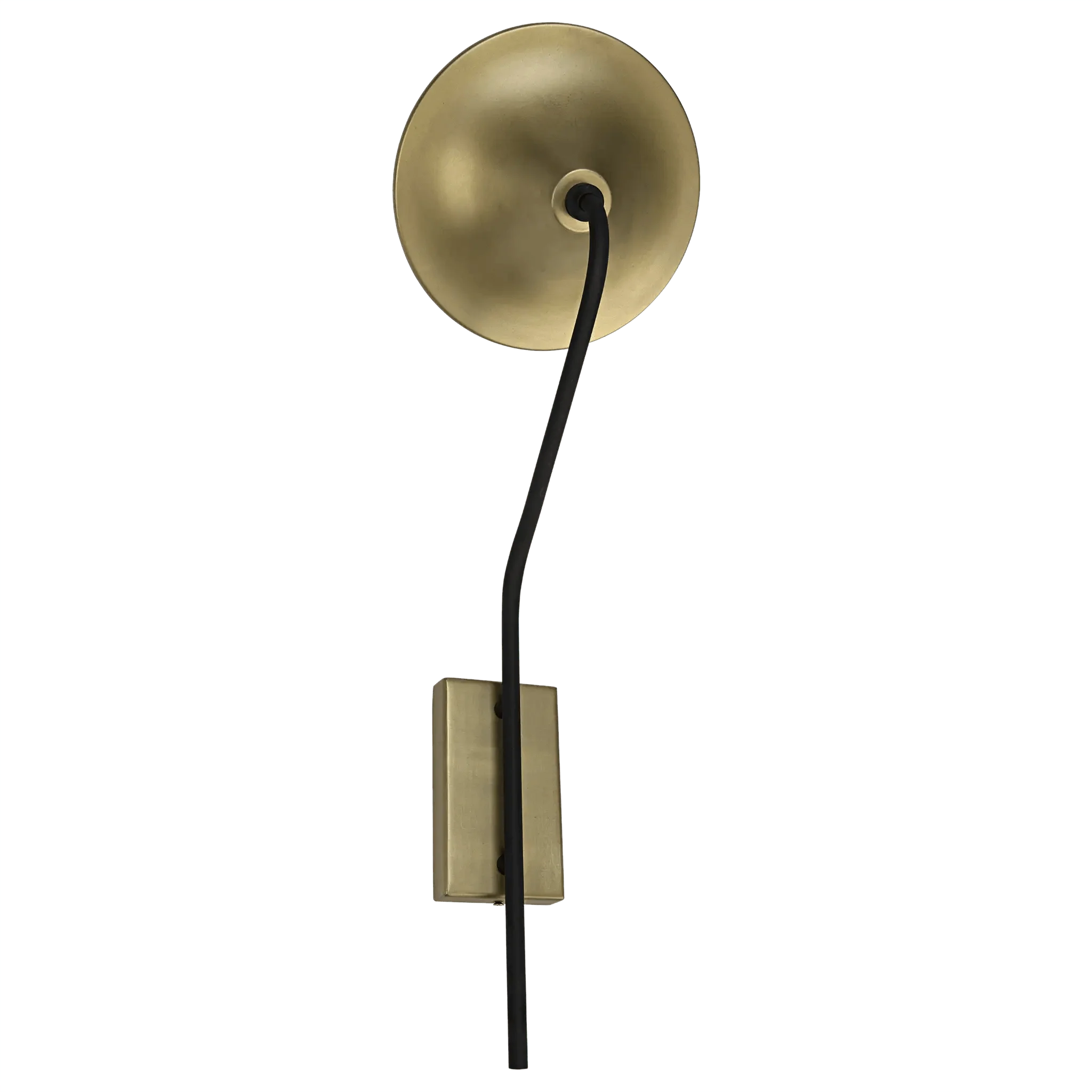 Messala Sconce, Black Steel and Brass Finish - Remutear