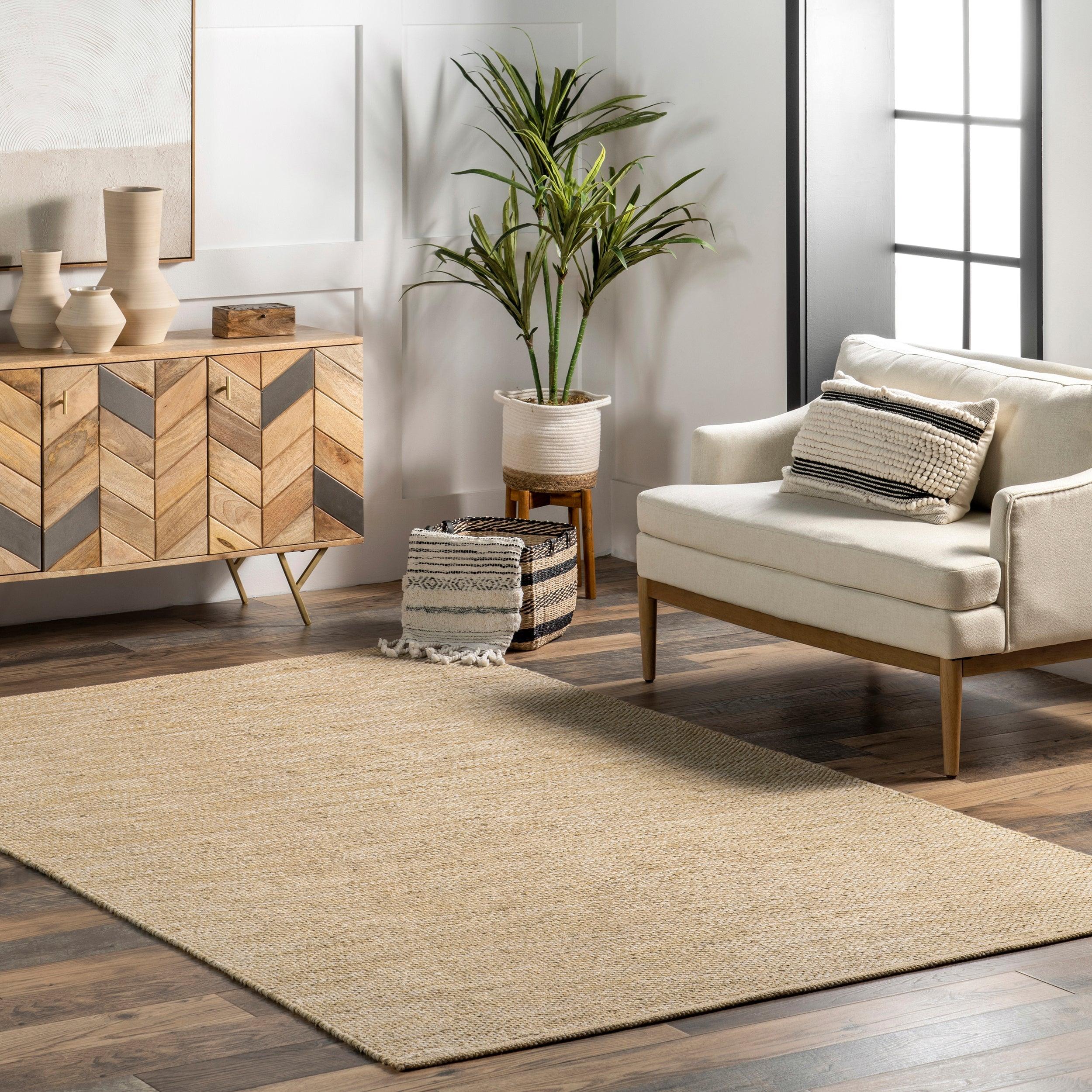 Alessi Solid Farmhouse Cotton Area Rug - Remutear