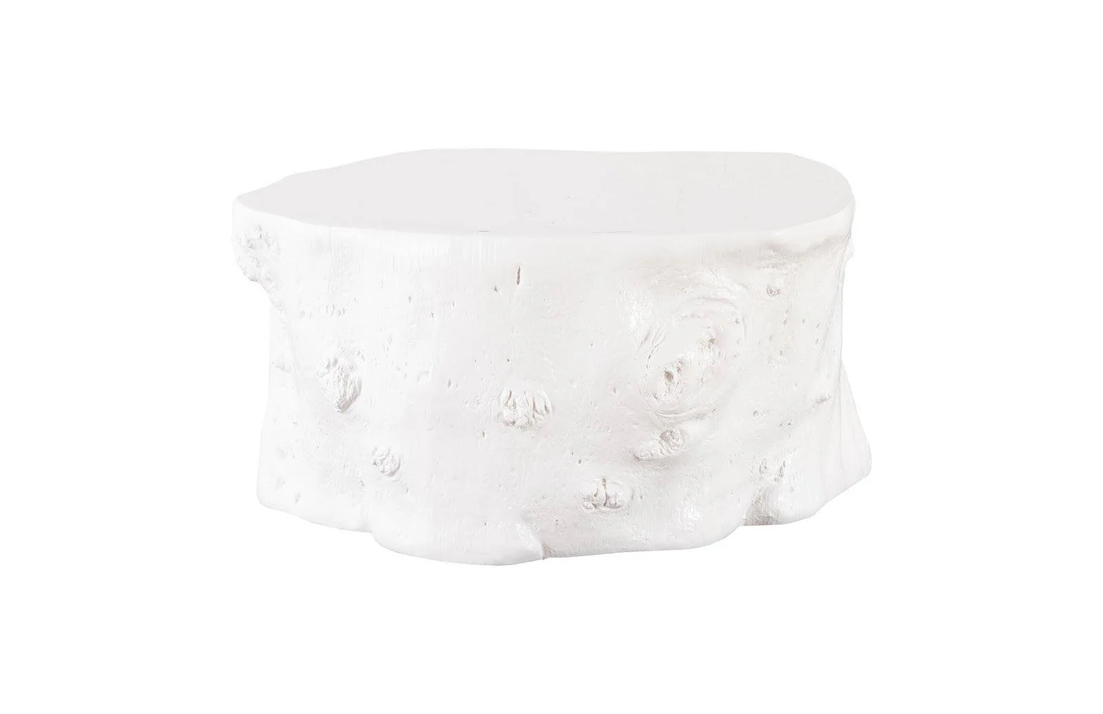 Log Coffee Table, Gel Coat White - Remutear