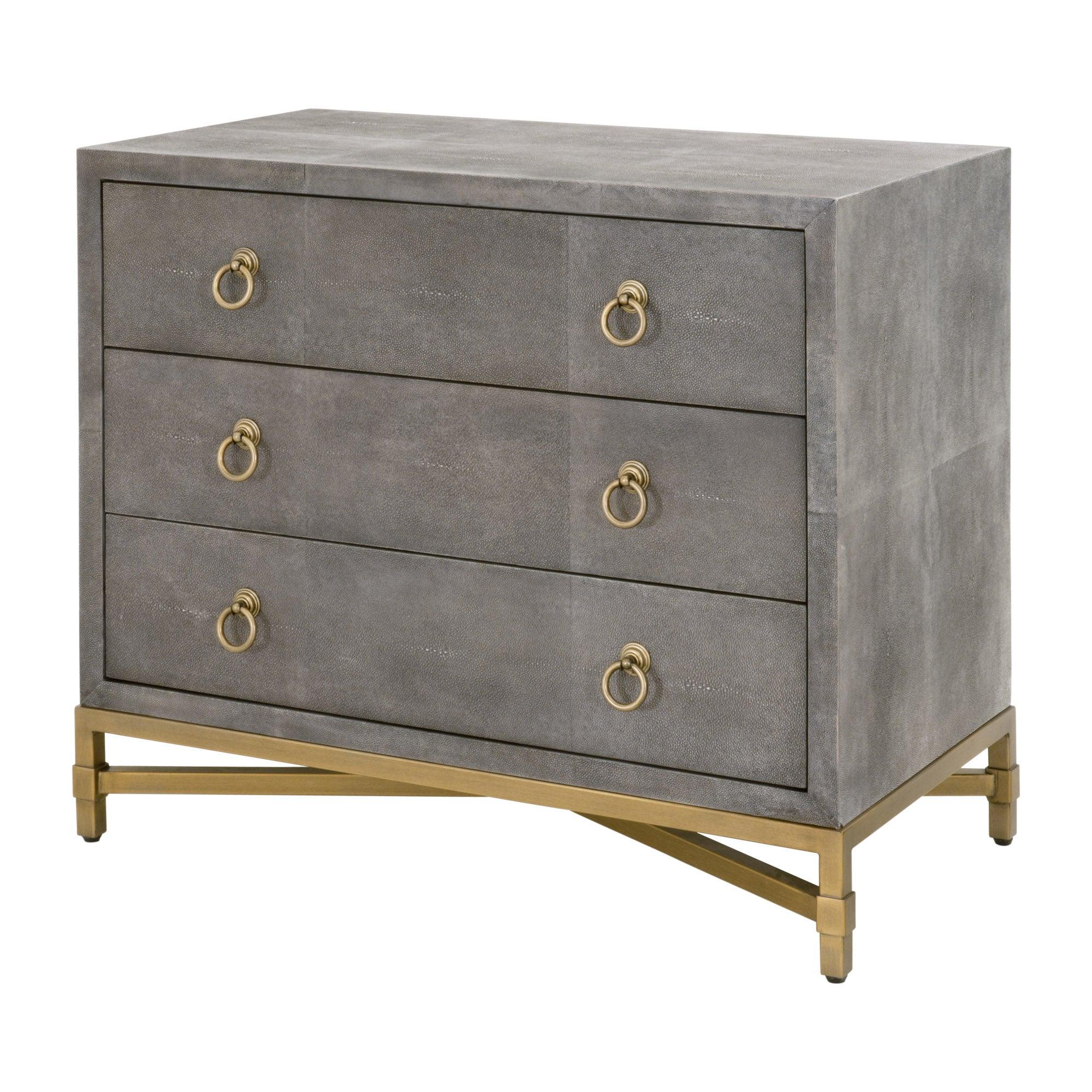 Strand Shagreen 3-Drawer Nightstand - Remutear