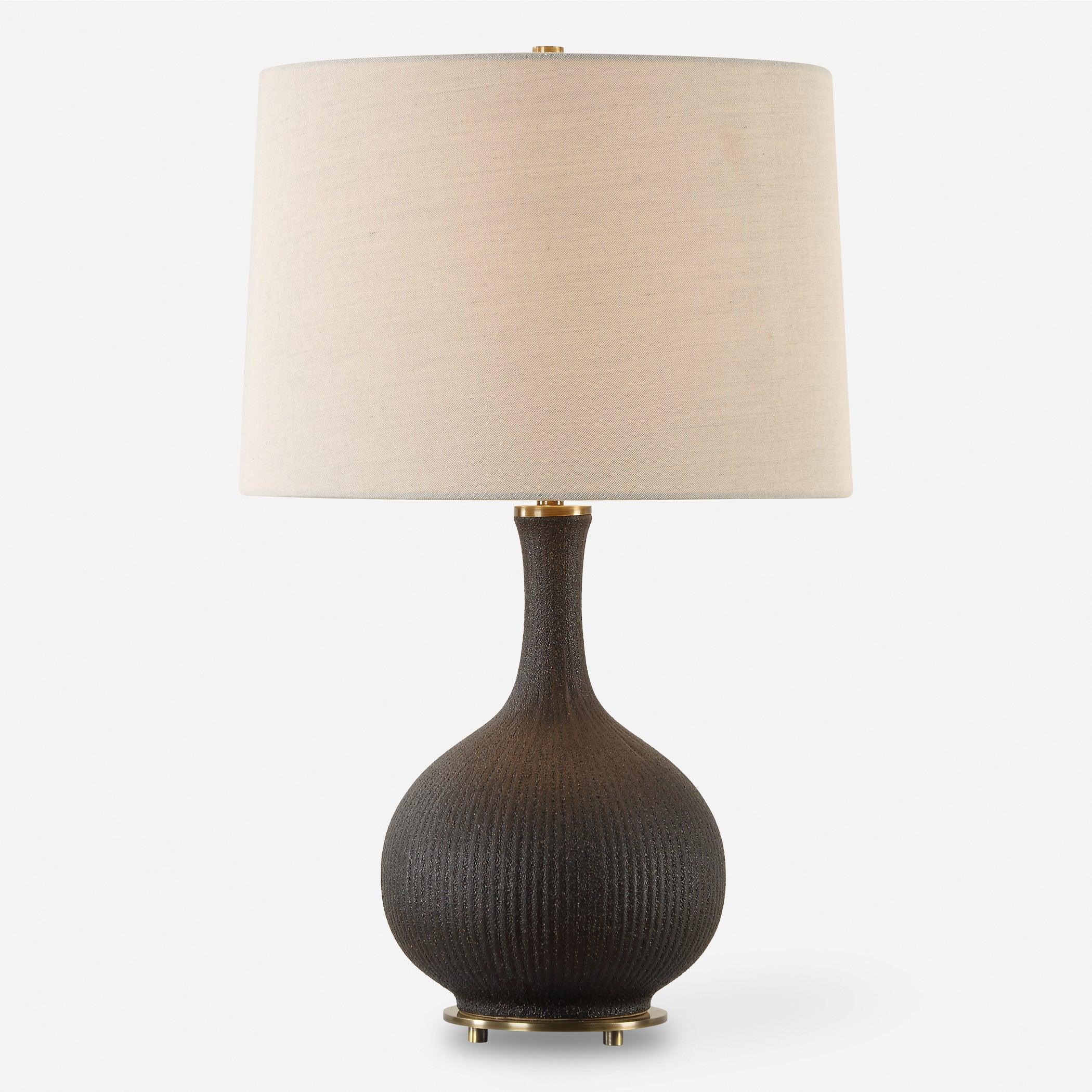 Rimini Black Glaze Table Lamp - Remutear
