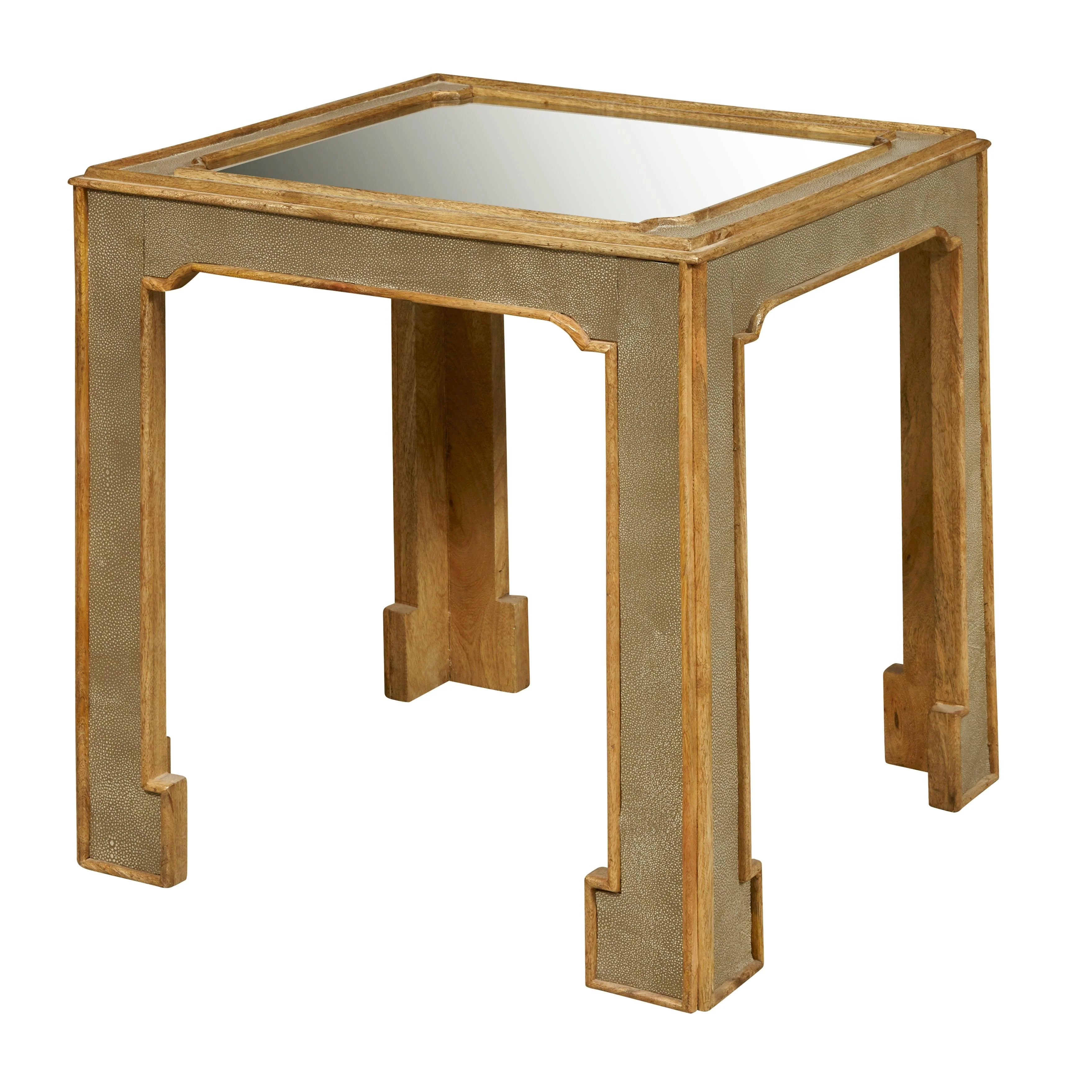 Art Deco Side Table with Mirror Top - Remutear