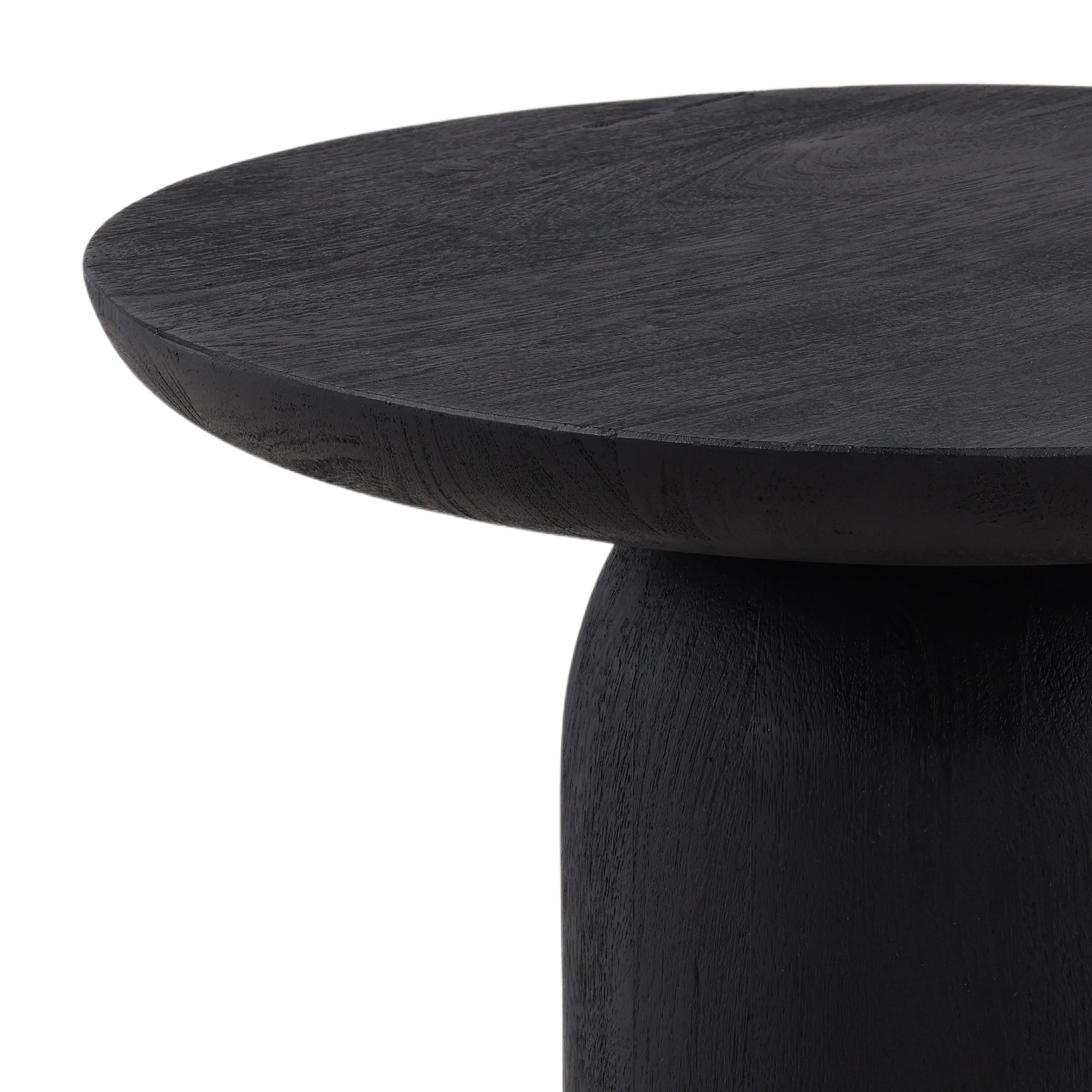 Loren End Table Black Large - Remutear