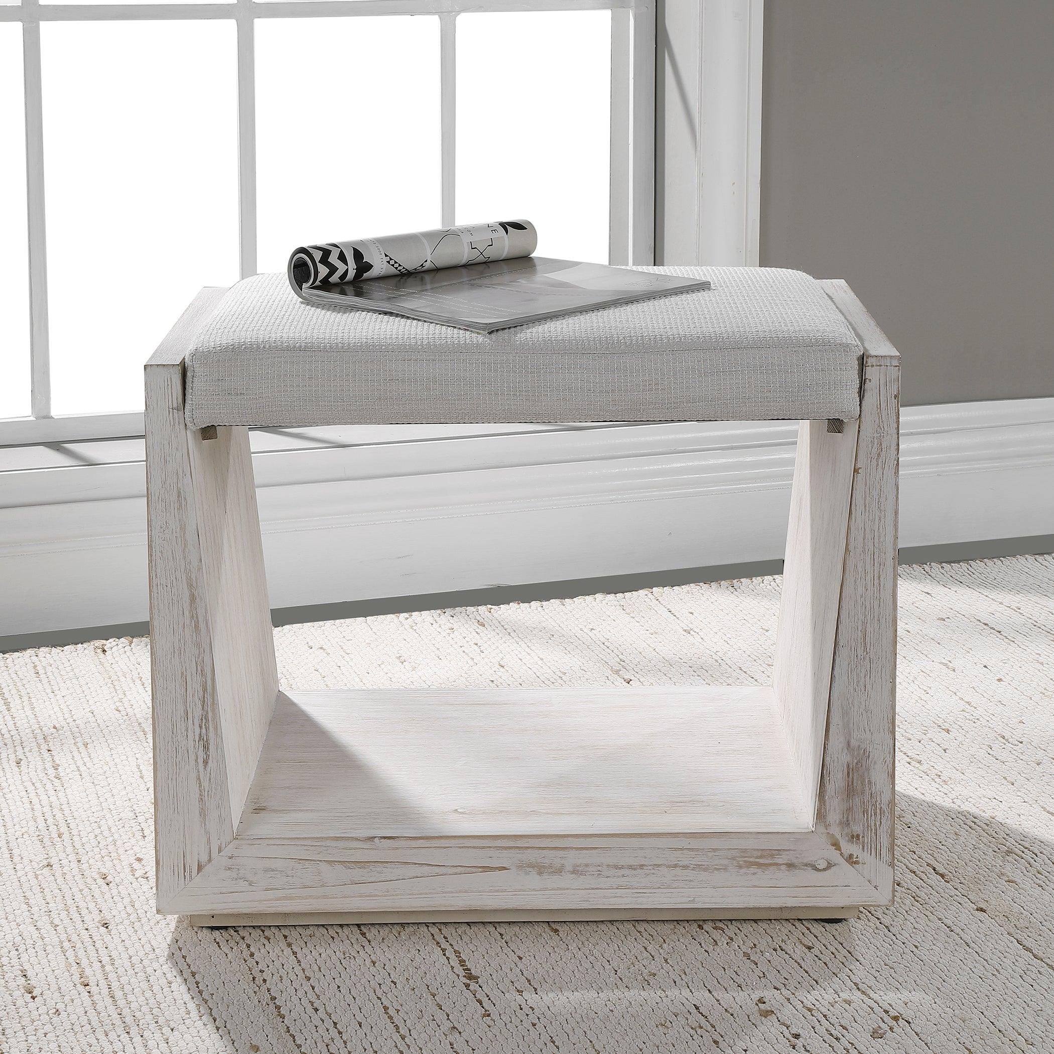 Cabana White Small Bench - Remutear