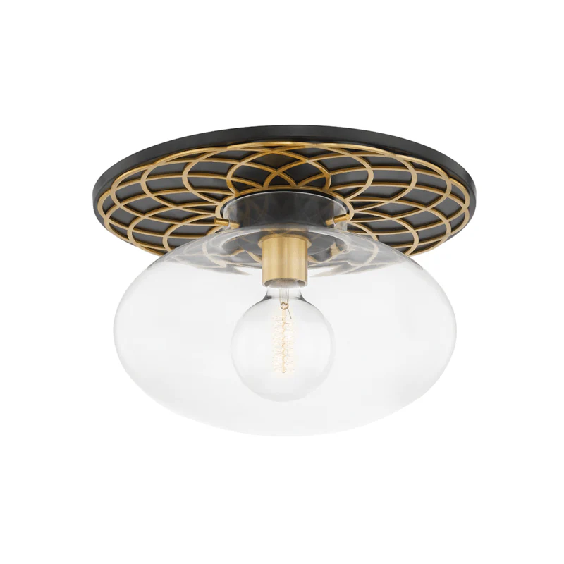 NEW PALTZ 1 LIGHT SEMI FLUSH - Remutear