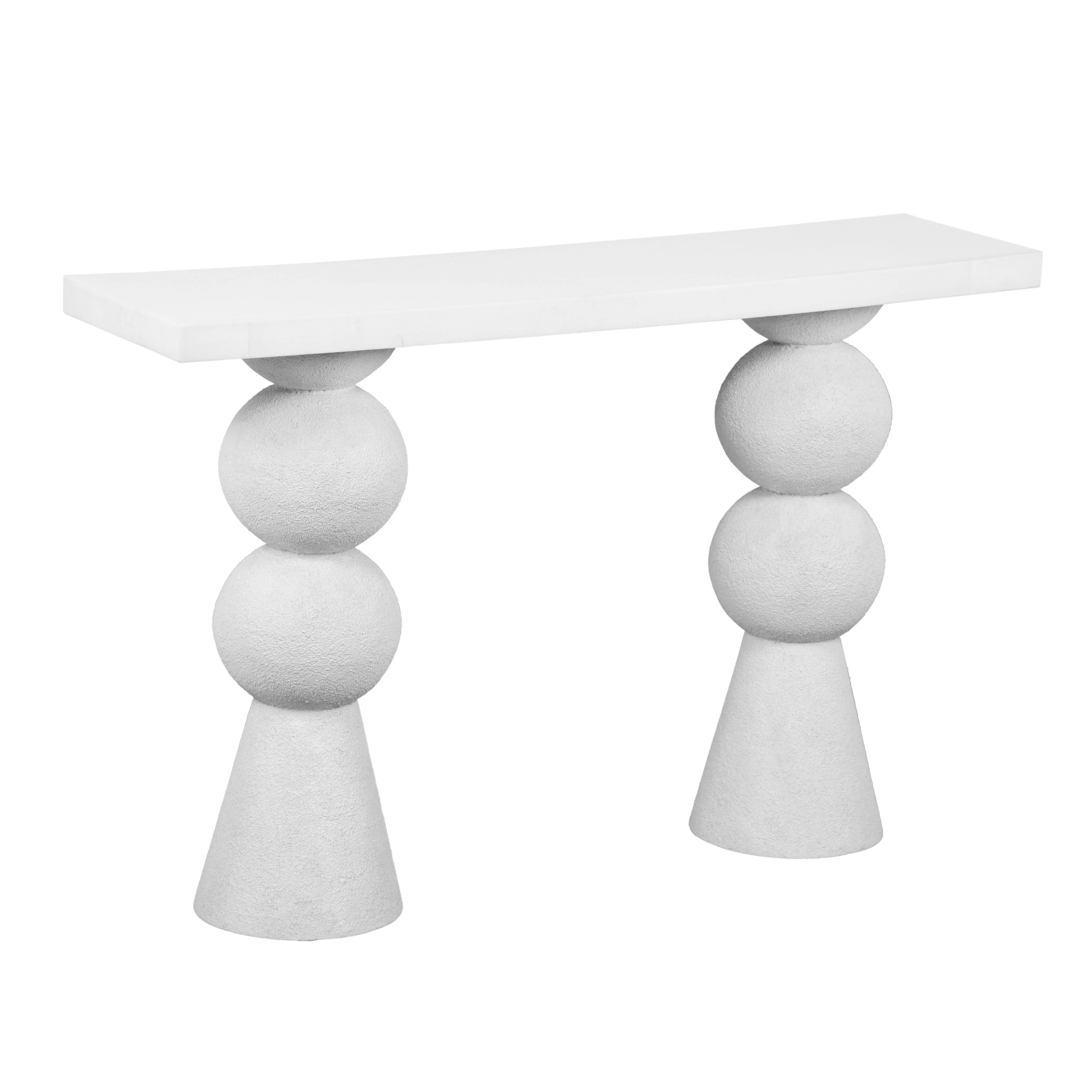Lupita White Console Table - Remutear